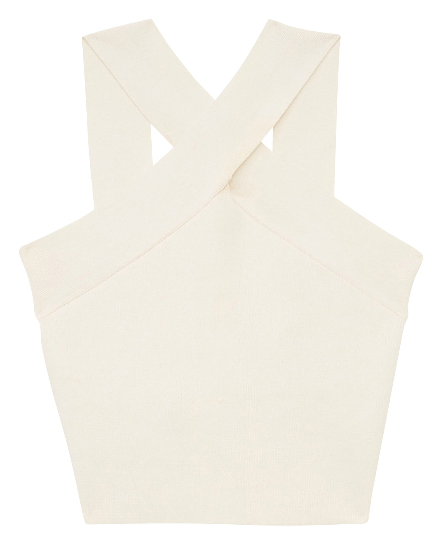 Plain wrap crop top WhiteTARA JARMON