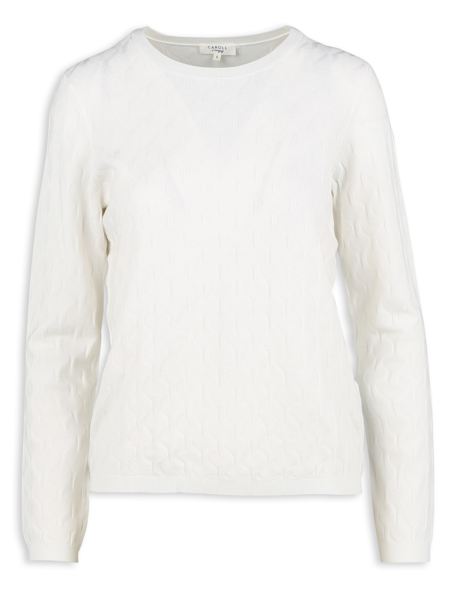 Pull col rond CAROLL Beige
