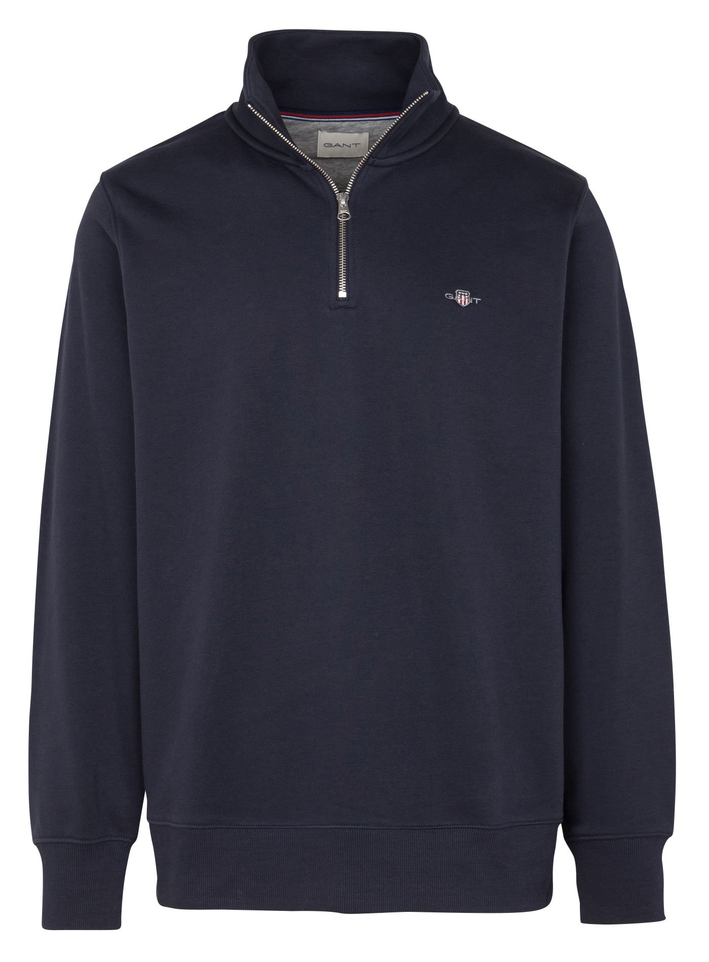 Pullover aus Baumwoll-Mix mit Reißverschluss-Kragen GANT Blau