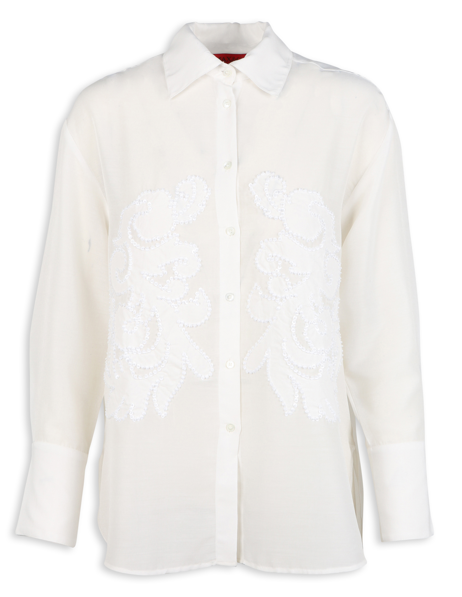 Straight embroidered shirt MAX&Co. White