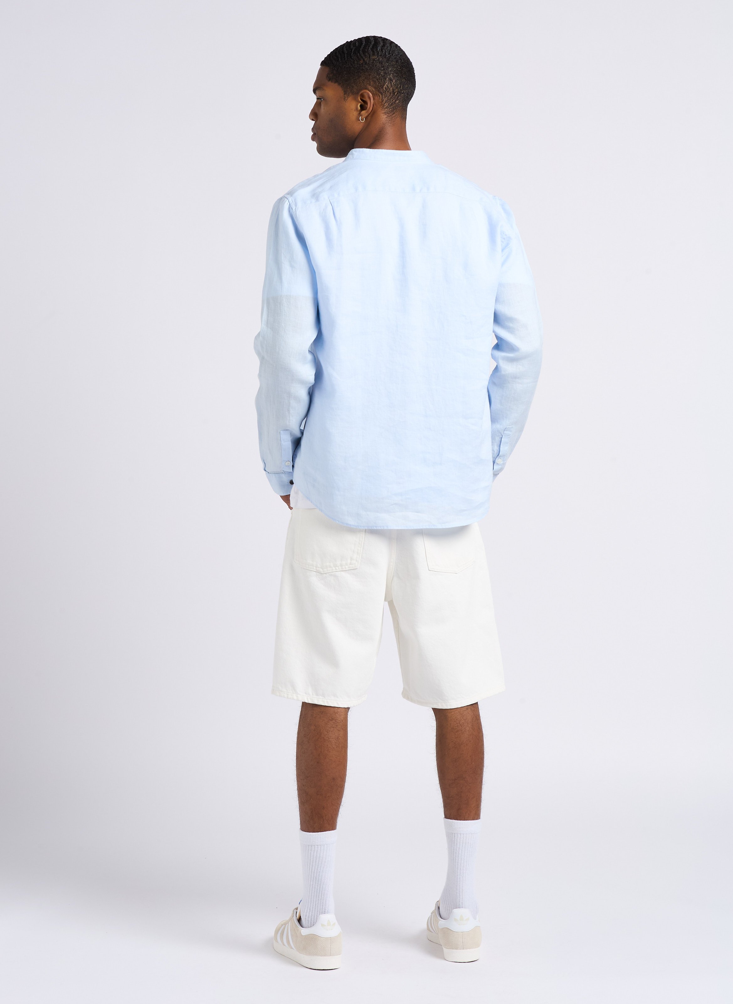 Short en denim droit en coton EDWIN Beige