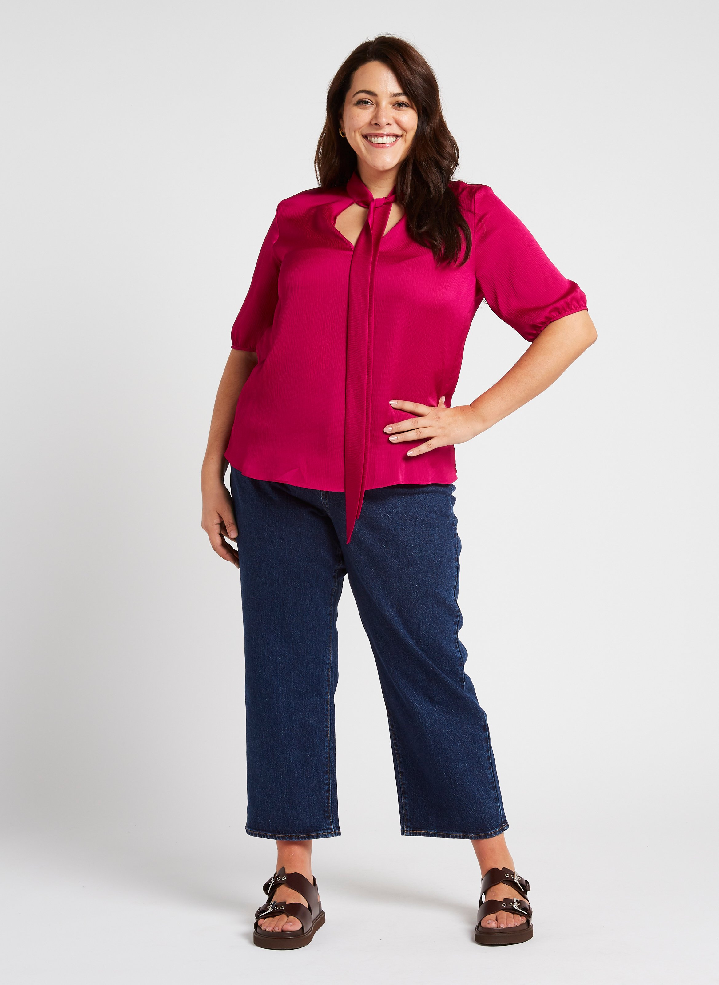 Cotton-blend straight-leg jeans LEVI&#039;S Blue