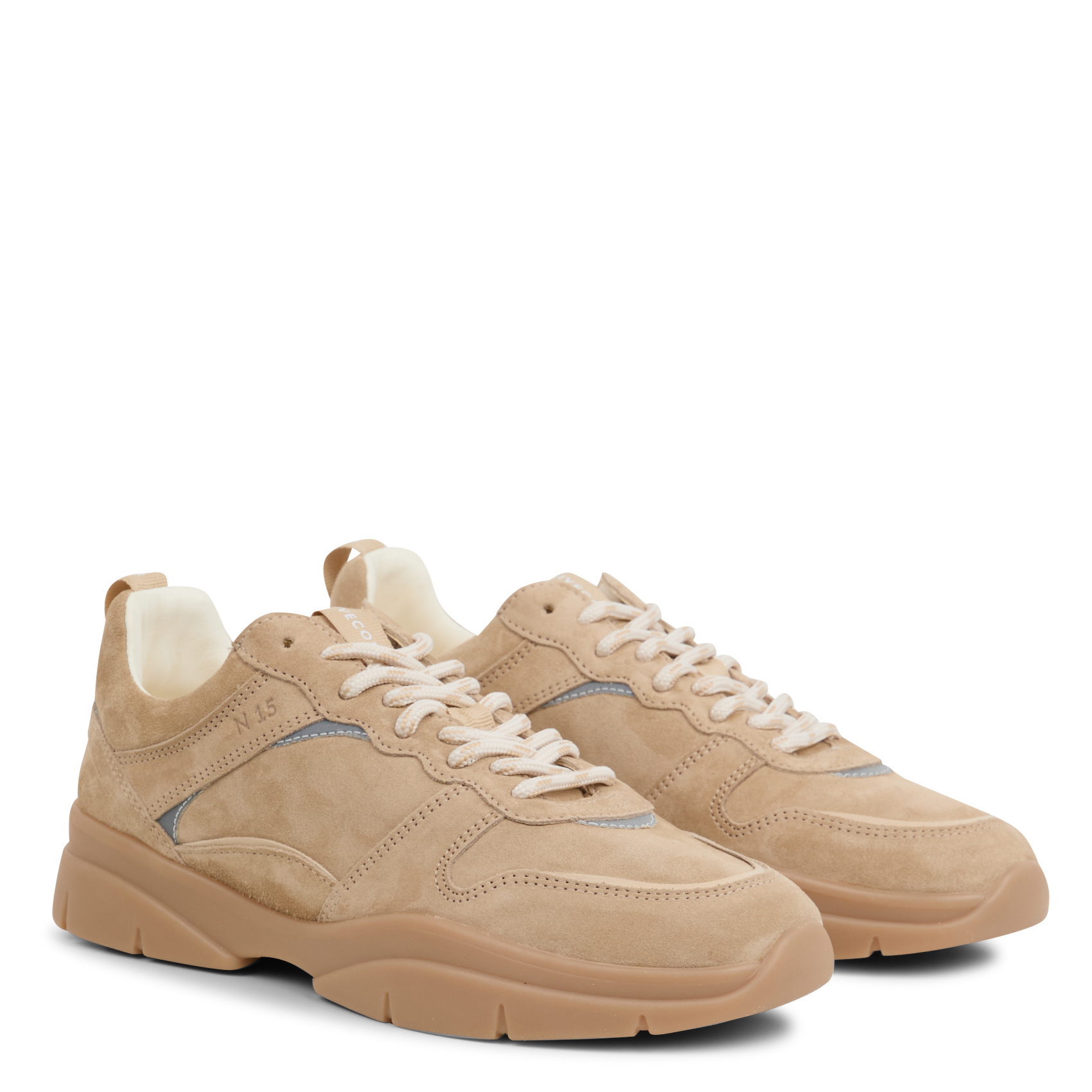 Baskets basses en cuir RIVECOUR Beige