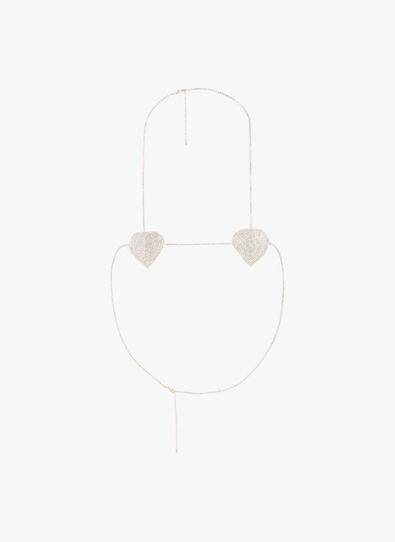 Sujetador bralette de joyería en latón mixto Gold Love stories