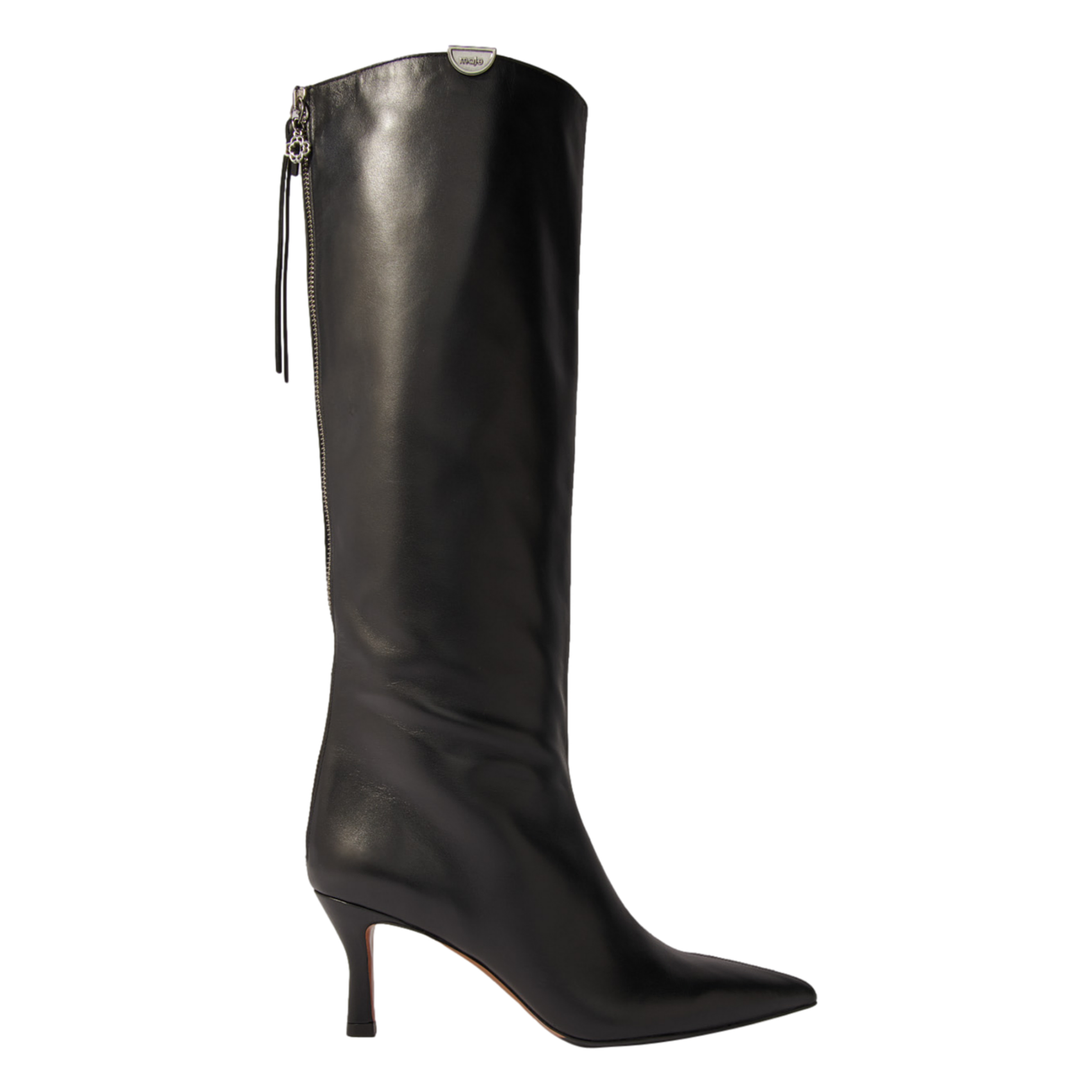 Bottes en cuir MAJE Noir