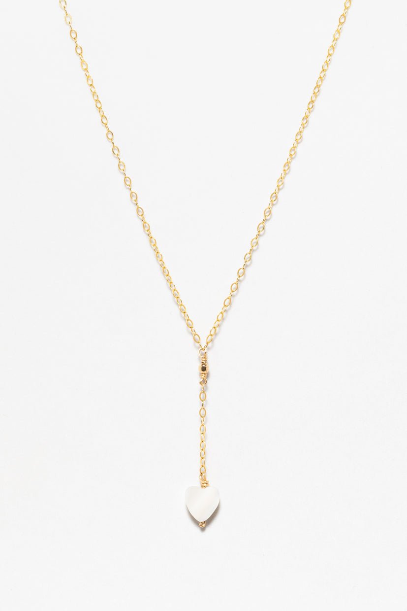 Heart necklace - mother of pearl YAY Golden