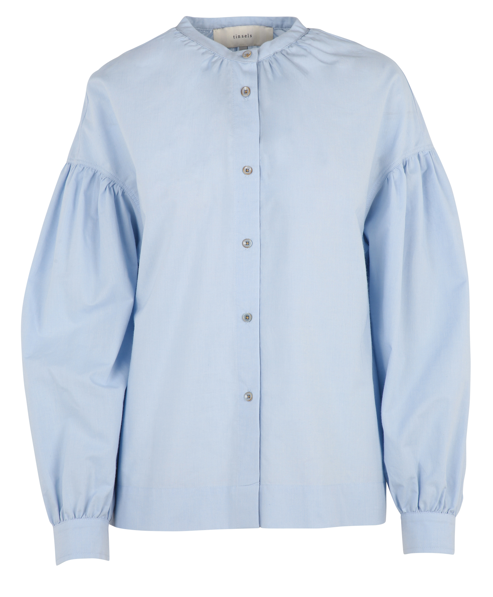 Round-neck cotton blouse TINSELS Blue