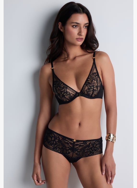 Soutien-Gorge triangle avec armatures Love soul Noir Aubade Soutien-Gorge triangle avec armatures Love soul Noir Aubade