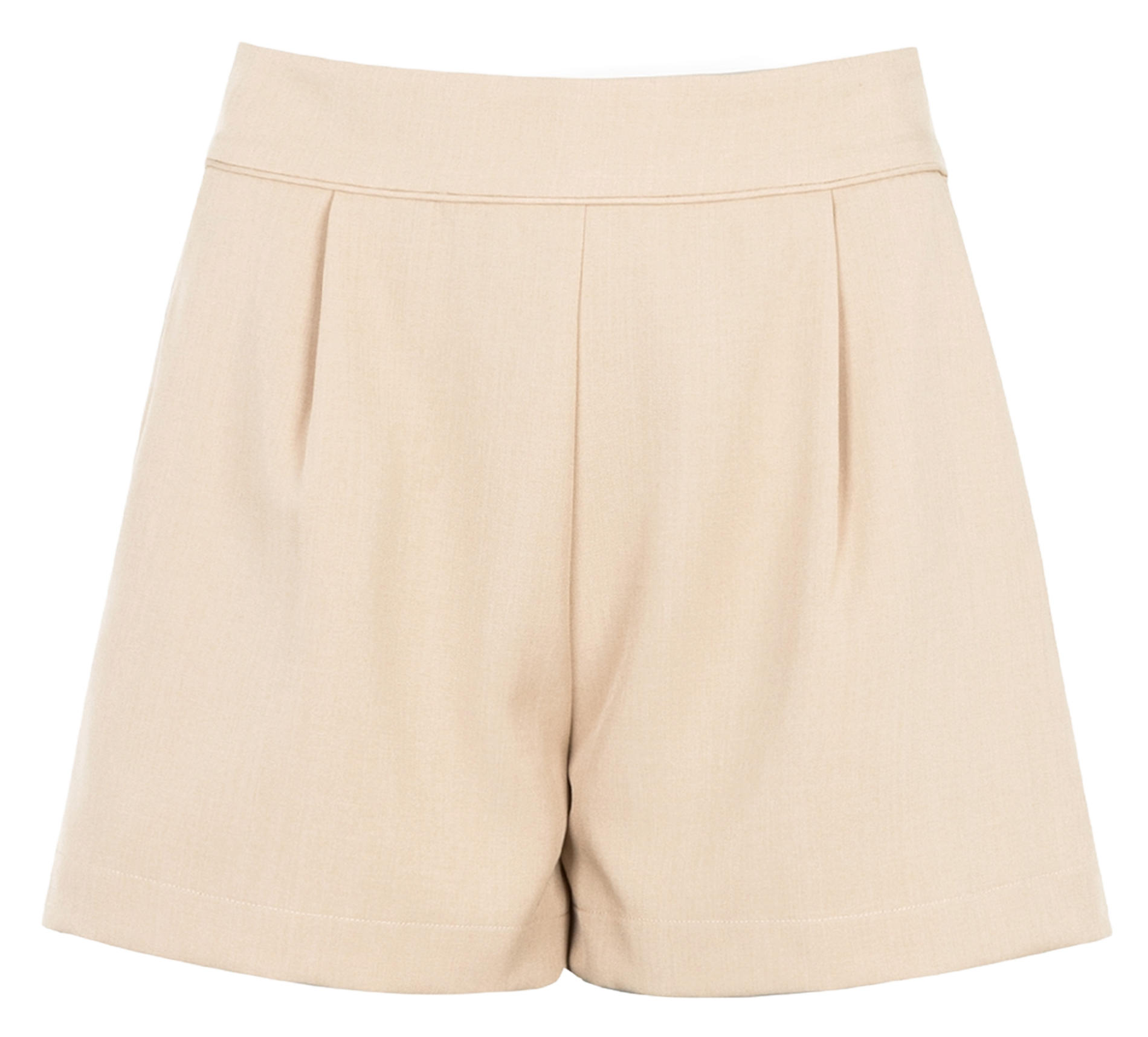 Bundfalten-Shorts Beige