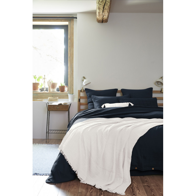 Pure cotton plaid L'EFFET PAPILLON White