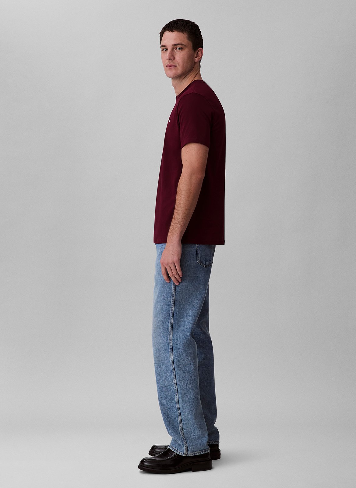 Gerade geschnittenes T-Shirt aus Baumwolle CALVIN KLEIN Rot