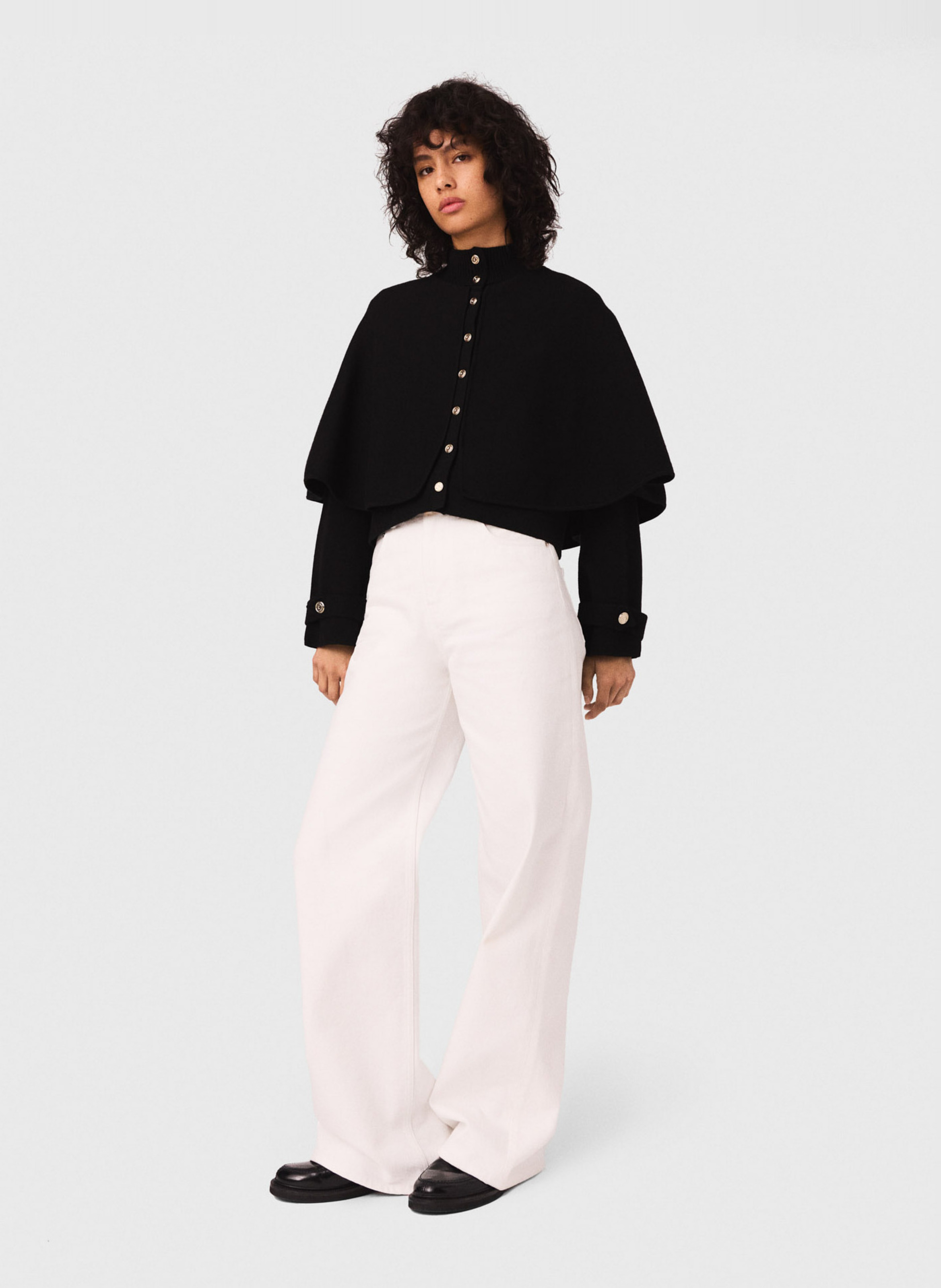 Ruime coltrui vest MAJE Zwart