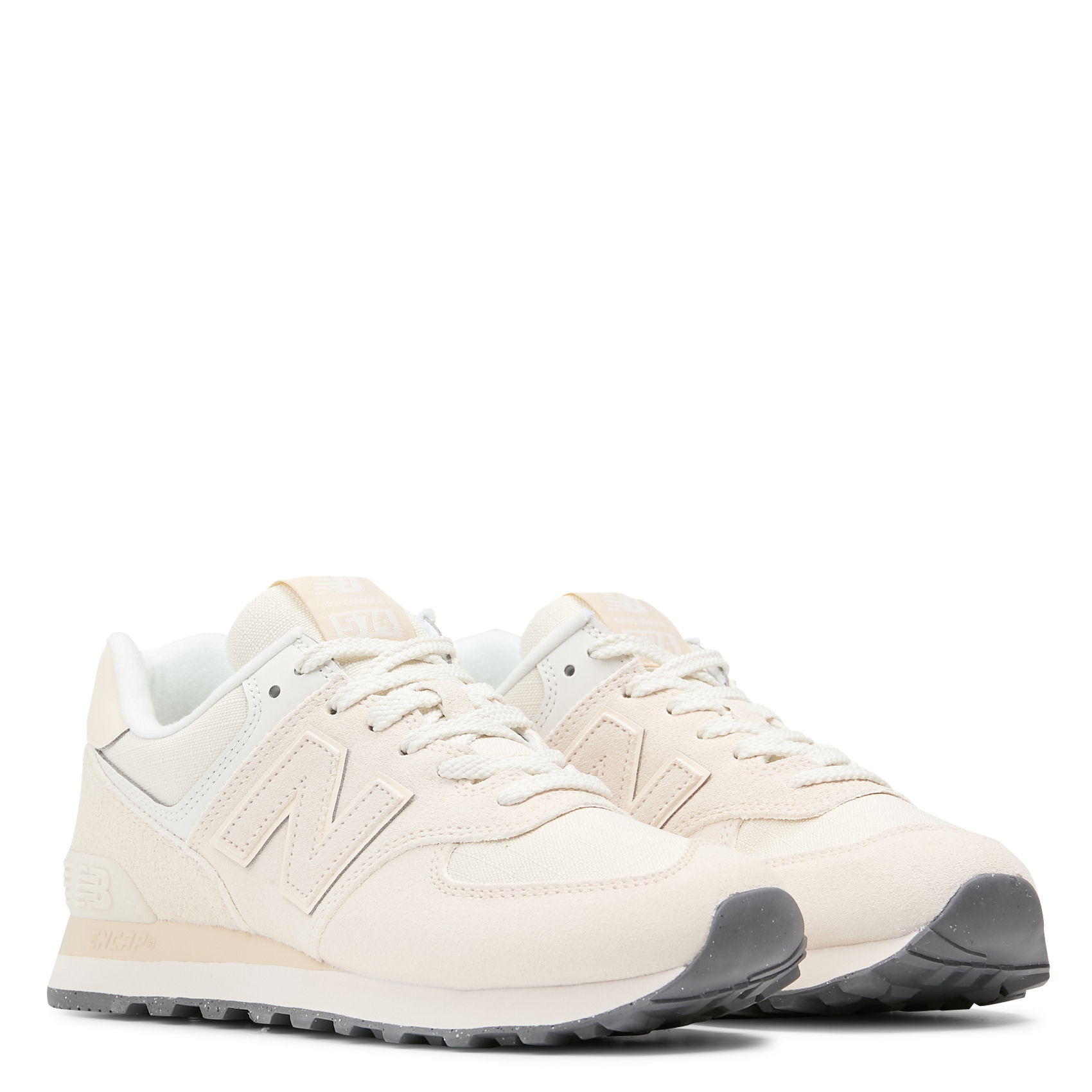 Low-top leather mix sneakers NEW BALANCE White