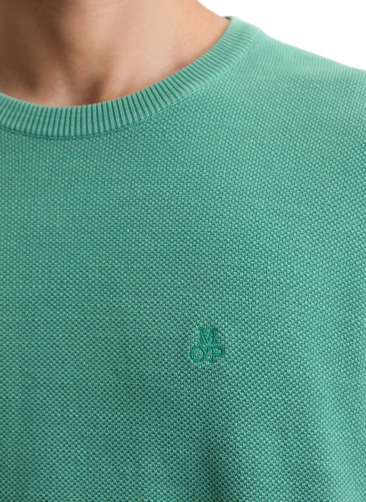Pull droit en coton MARC O'POLO Vert