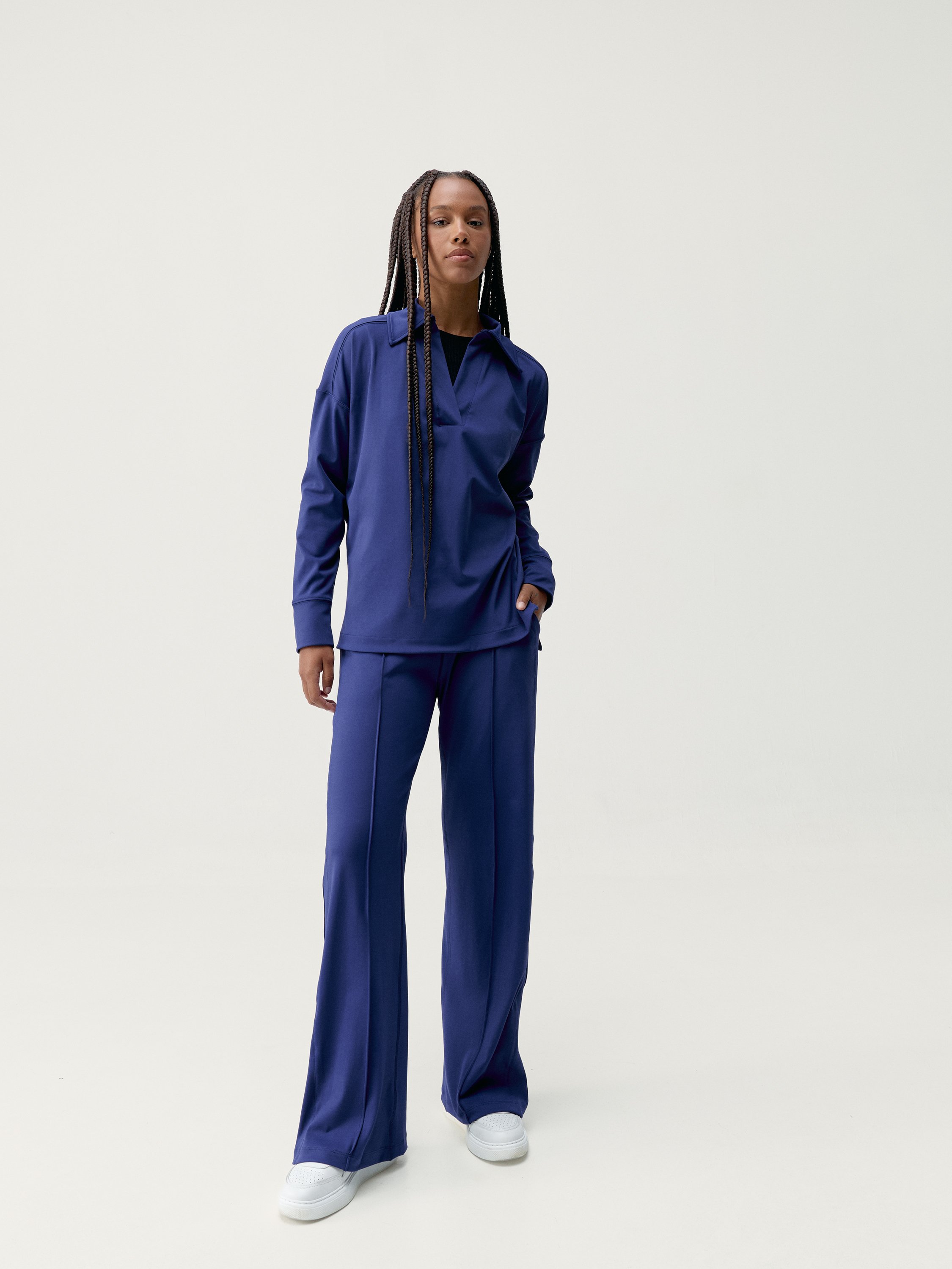Comfortable straight cut trousers Lua BORN LIVING YOGA Blue