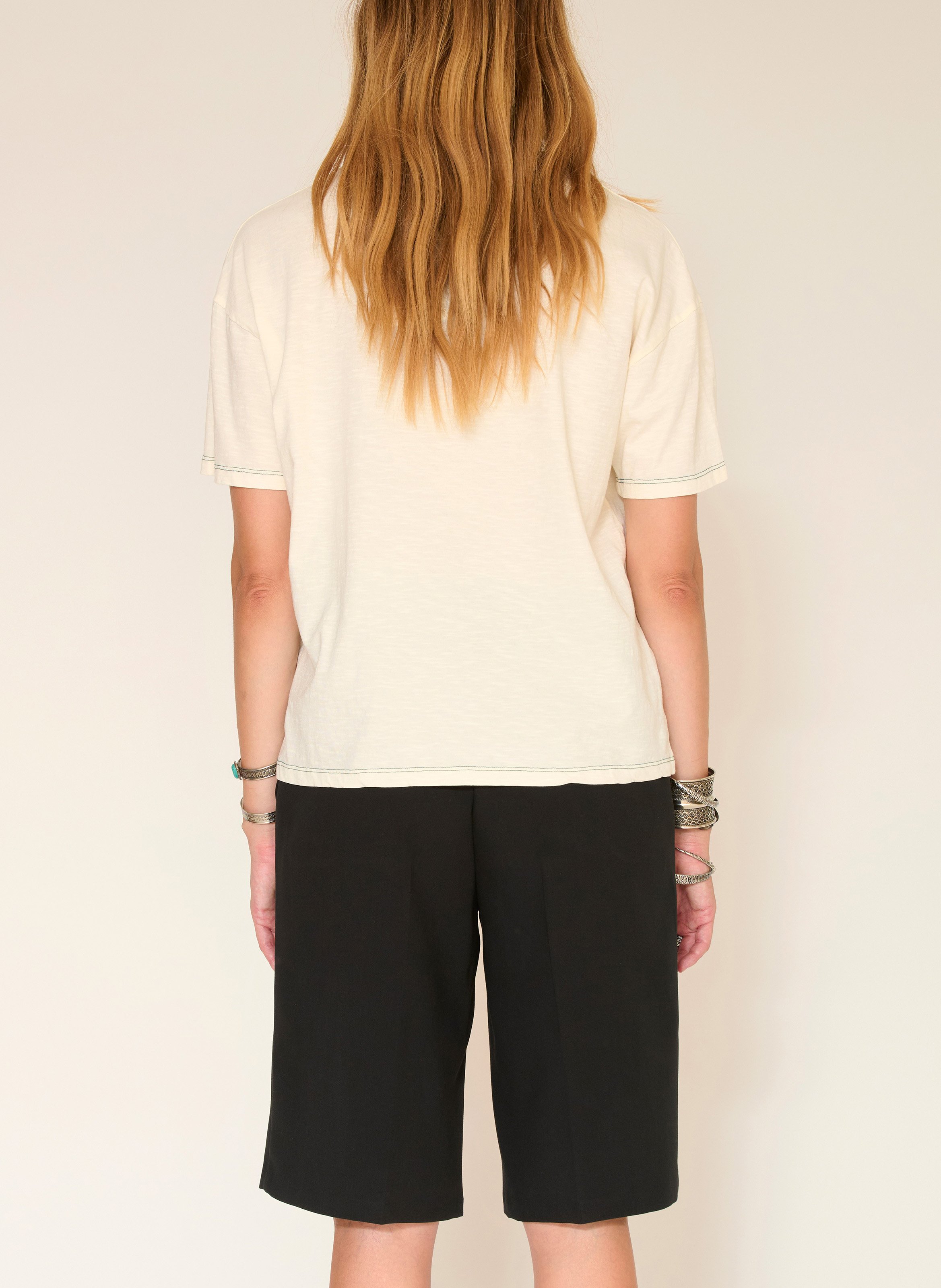 Tee-shirt droit en coton MKT Beige