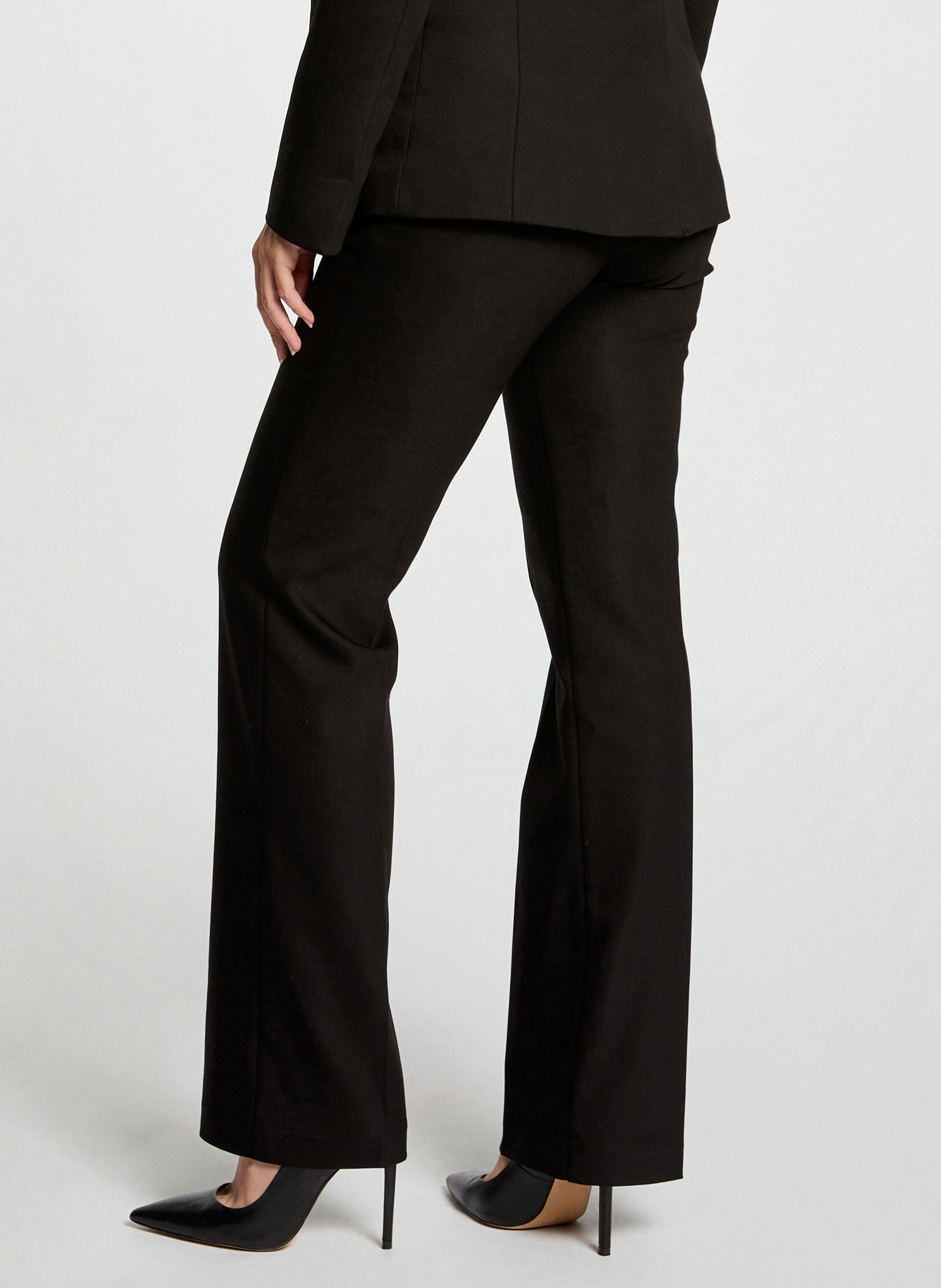 Aansluitende broek van gemengd katoen MORGAN Zwart