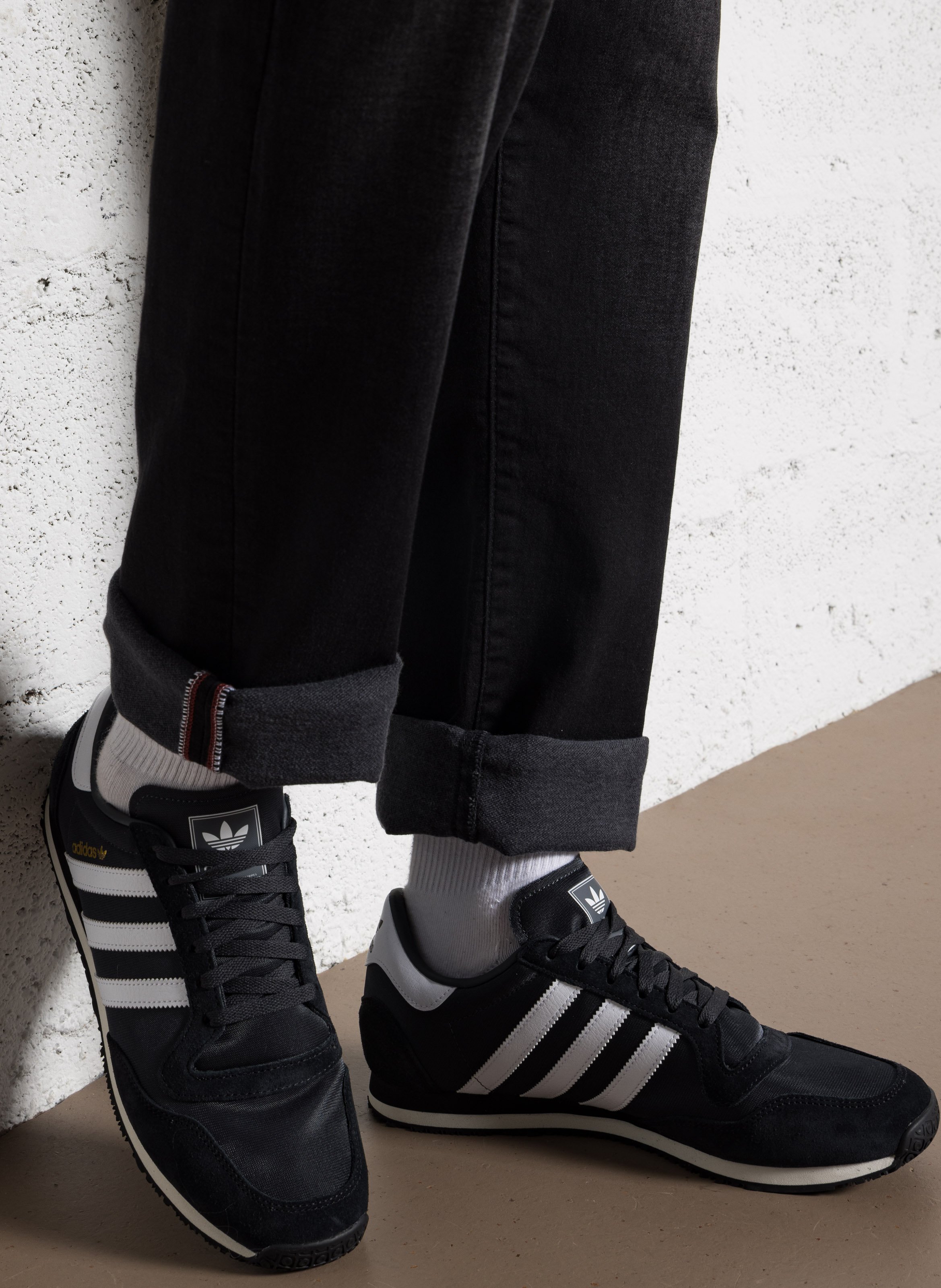 Baskets basses en toile ADIDAS Noir