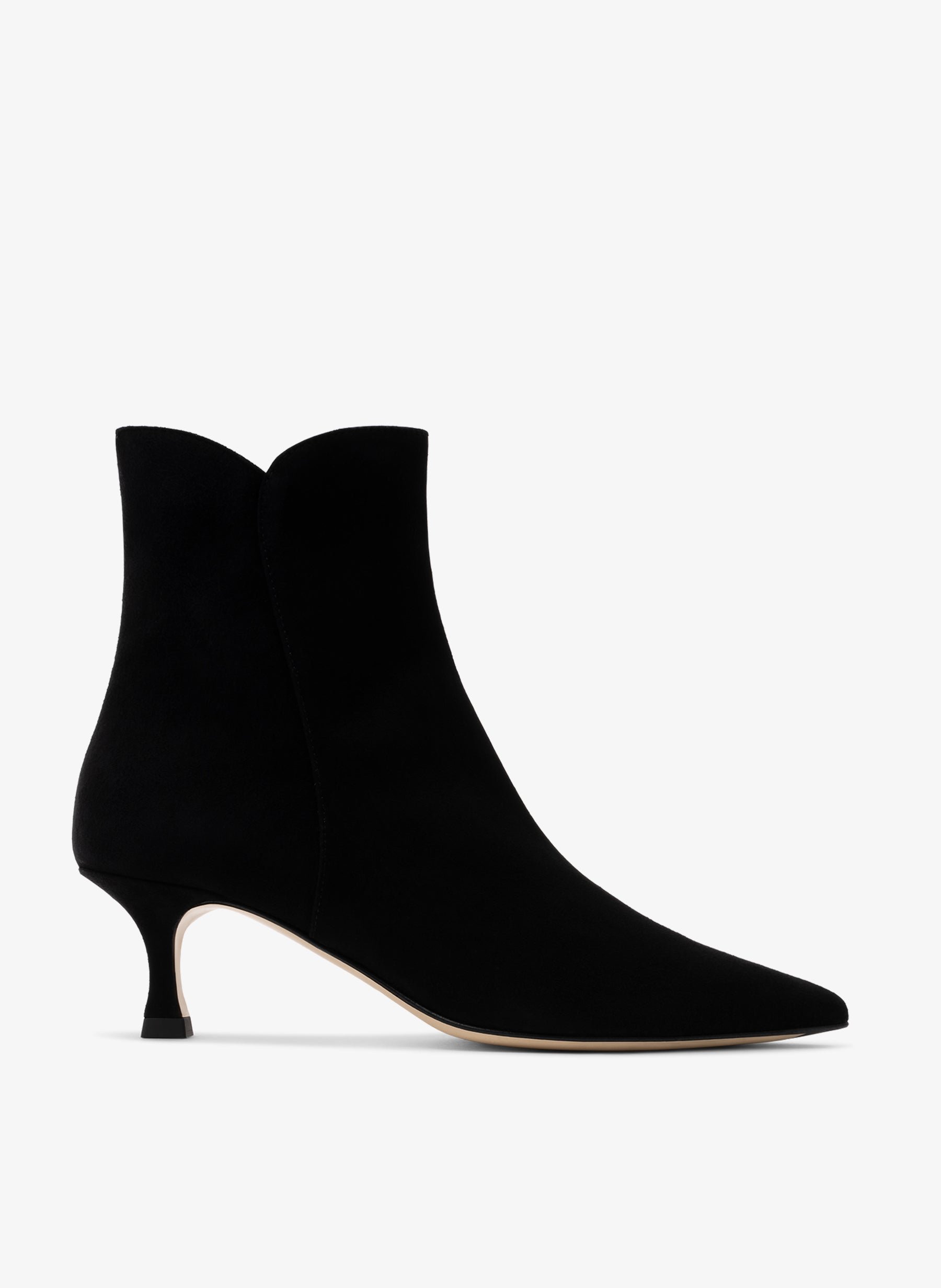 Black goat leather ankle boots PARALLELE PARIS Black