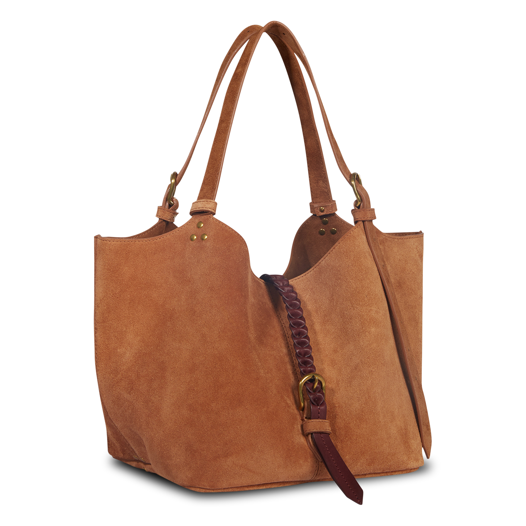 Cabas souple en cuir suédé JEROME DREYFUSS Marron