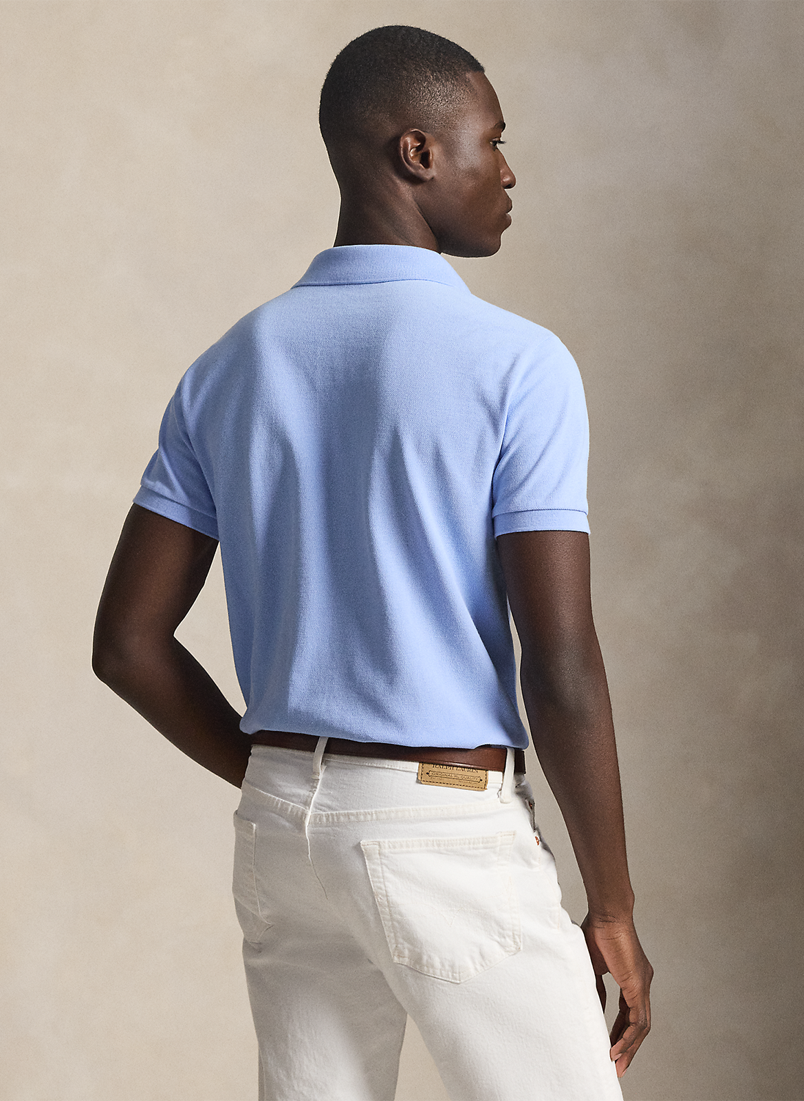 Custom-fit cotton polo shirt POLO RALPH LAUREN Blue
