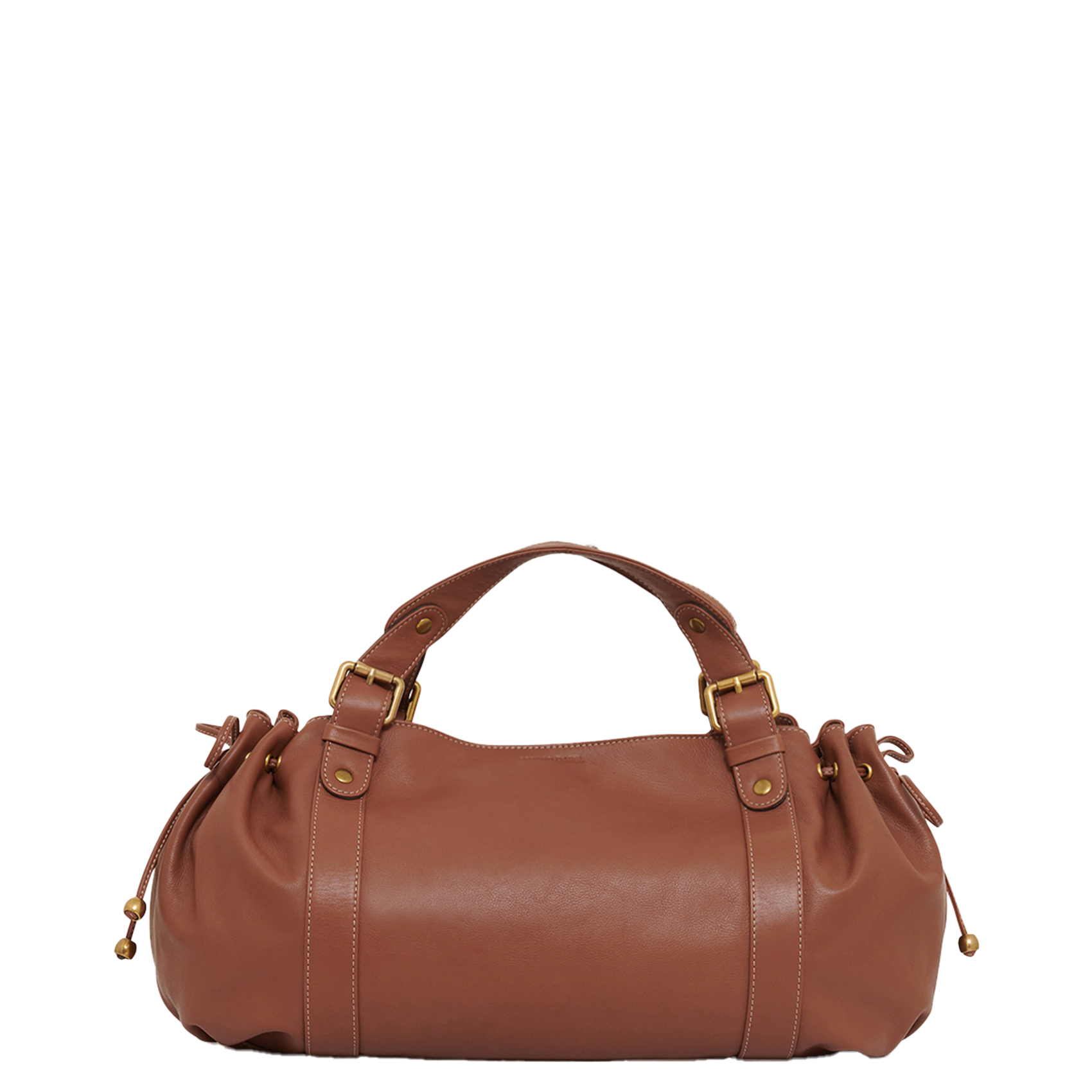 Bowlingtas van nerfleer met rits GERARD DAREL Bruin