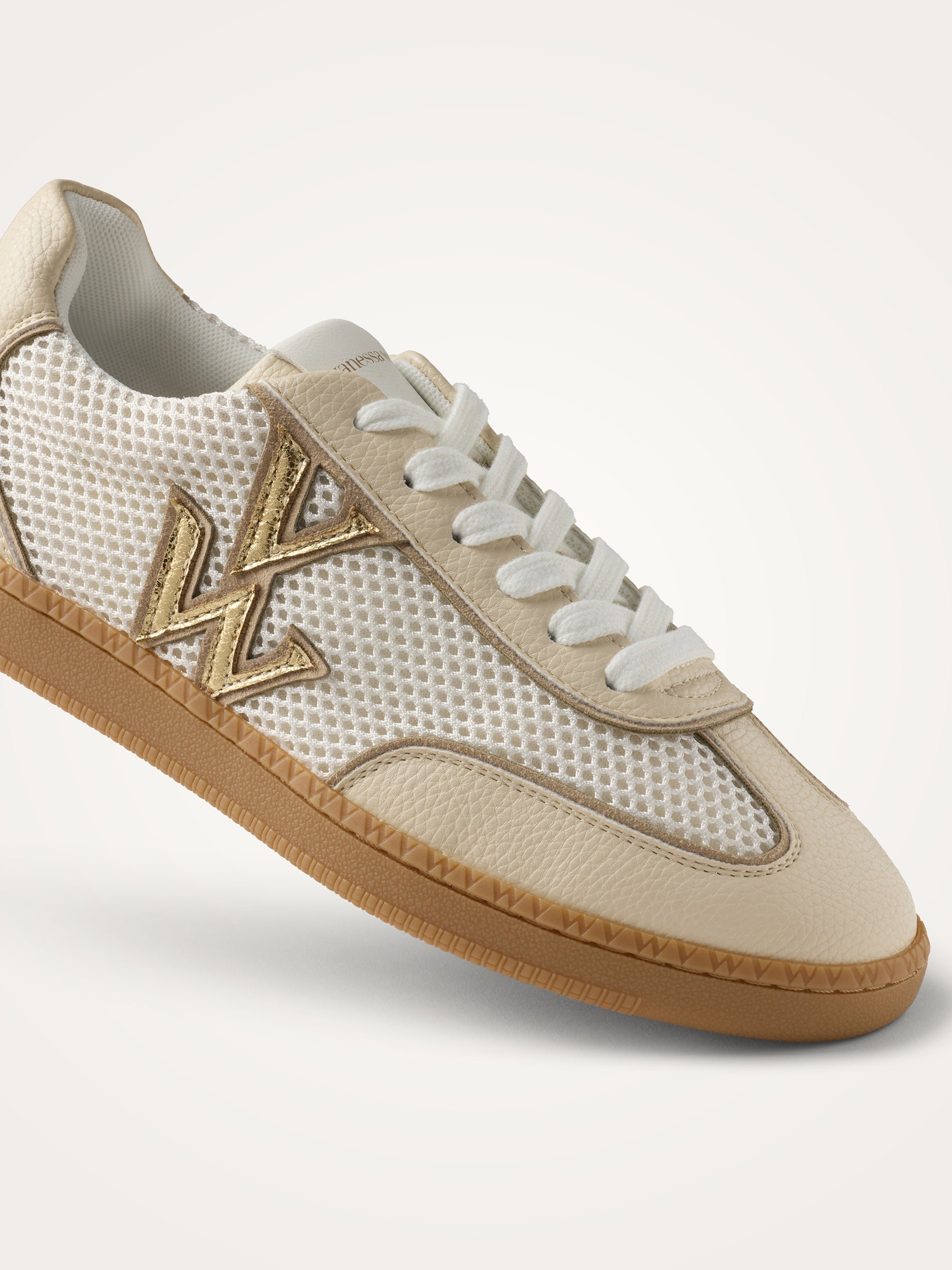 Sneakers with monogram on retro sole VANESSA WU Beige