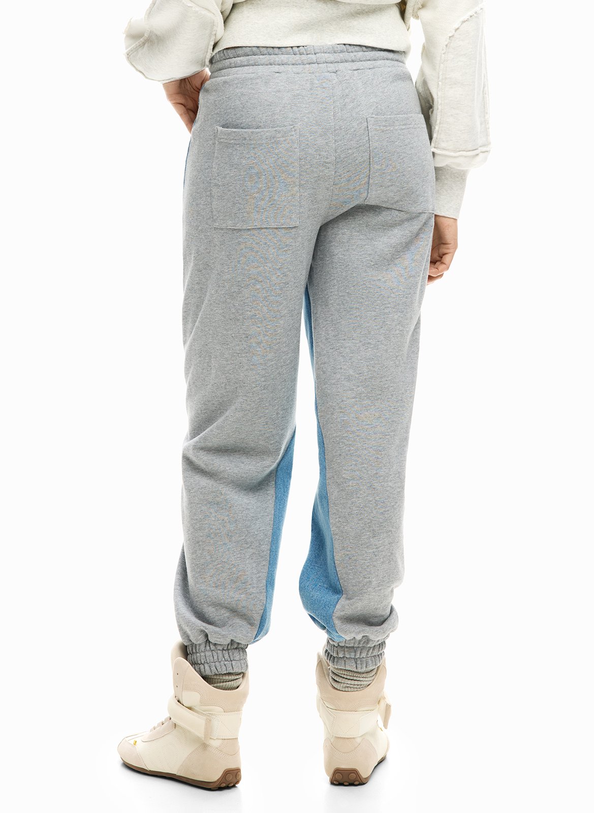 Jogging wijde denim voor. DESIGUAL Blauw