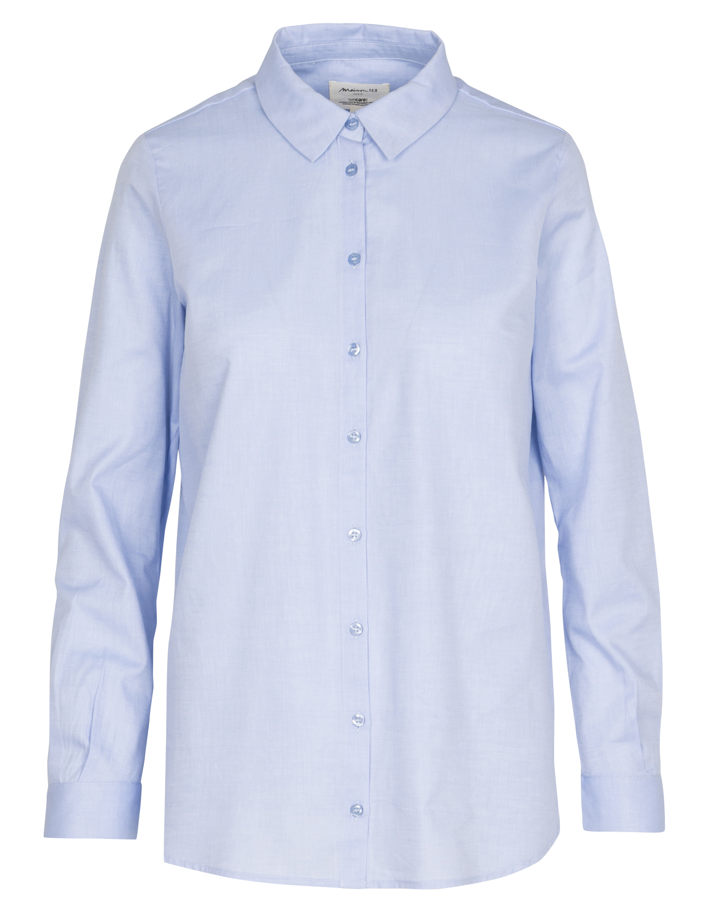 Cotton shirt with classic collar MAISON 123 Blue