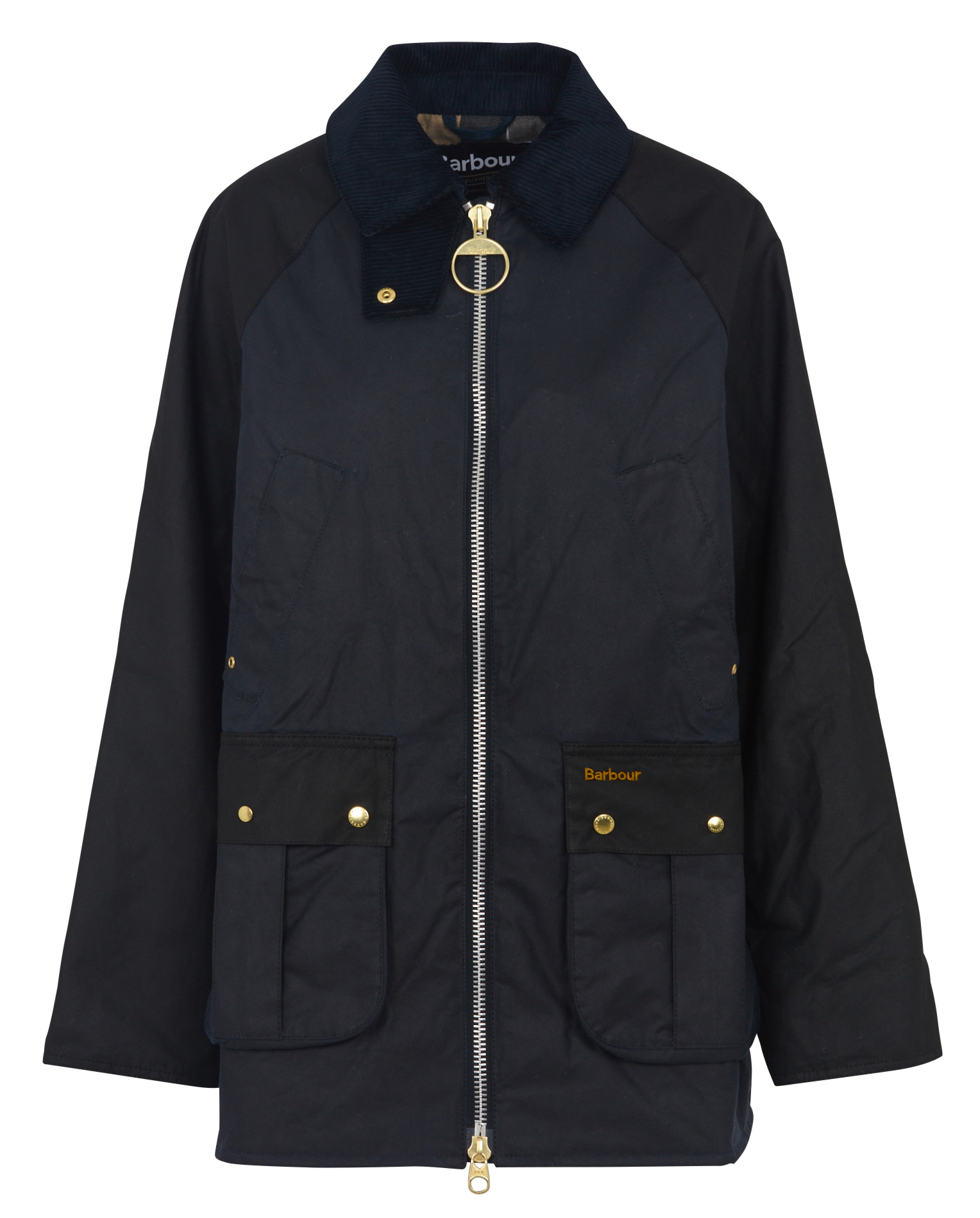 Parka van gewaxt katoen in effen wijde snit BARBOUR Blauw