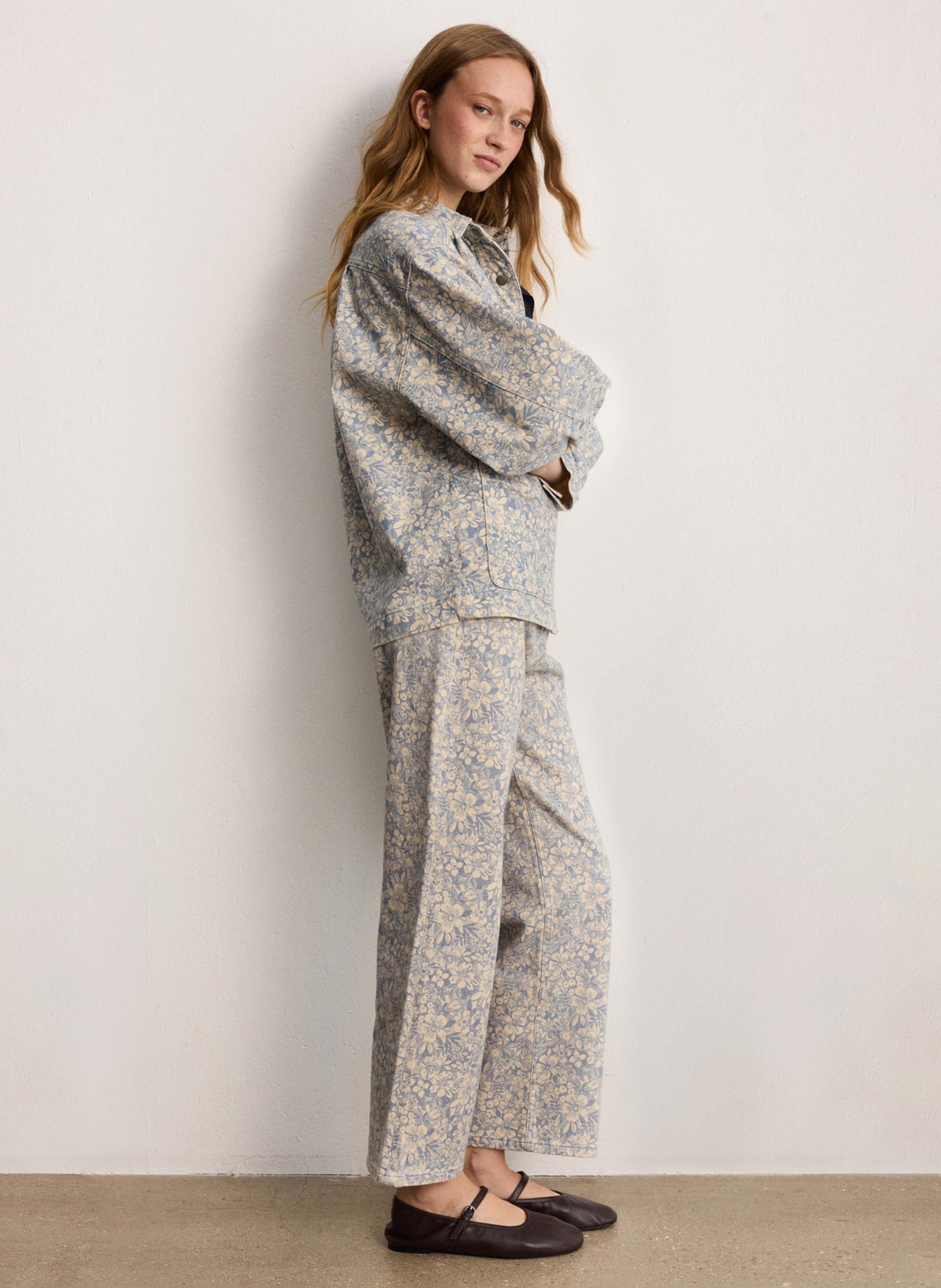 Surchemise en denim imprimé PABLO Bleu