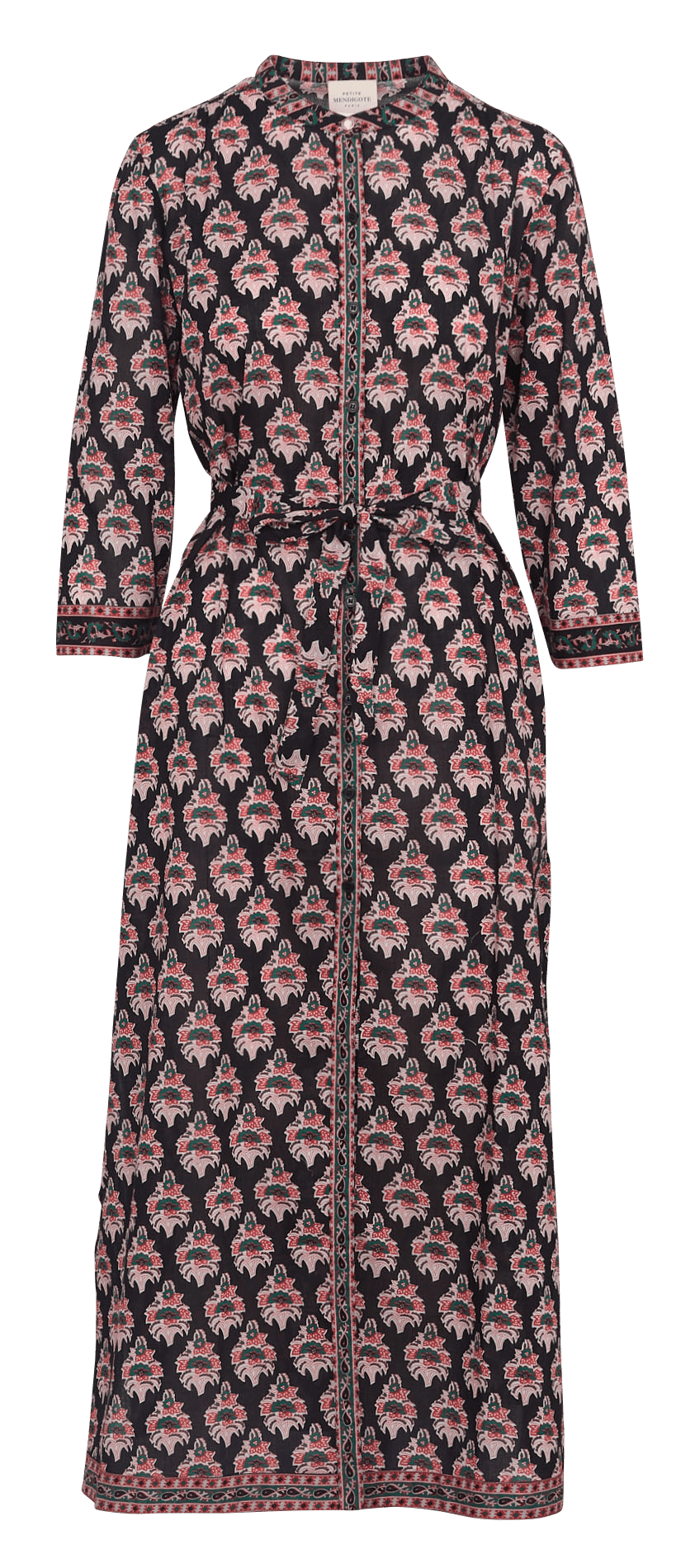 Robe longue droite ceinturée à motifs PETITE MENDIGOTE Multicolore