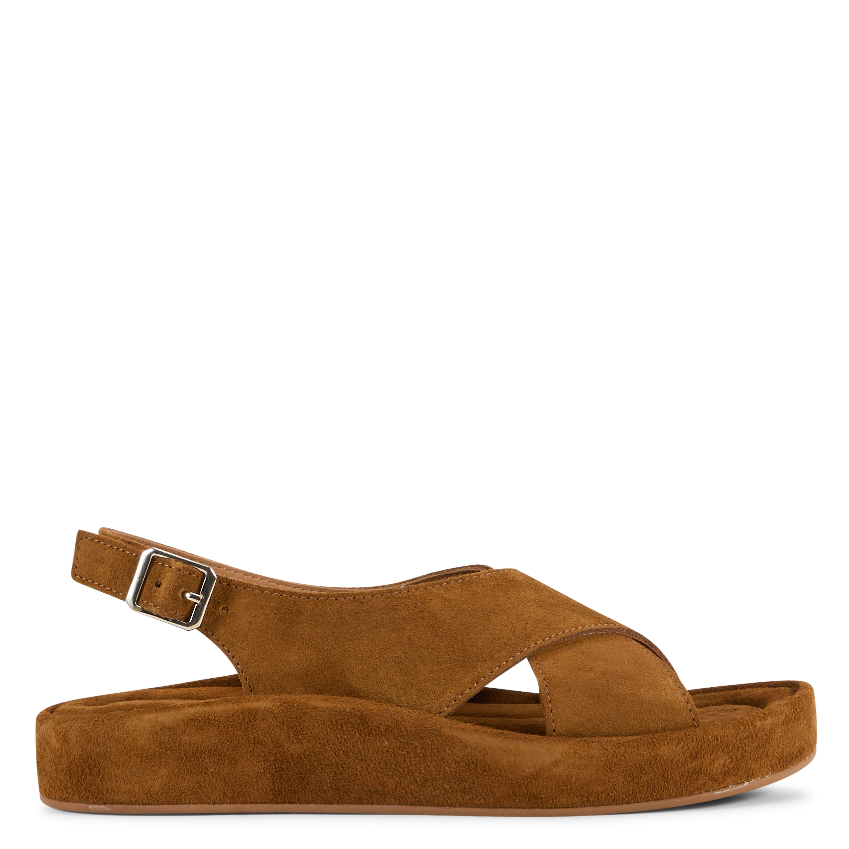 Flat leather platform sandals MELLOW YELLOW