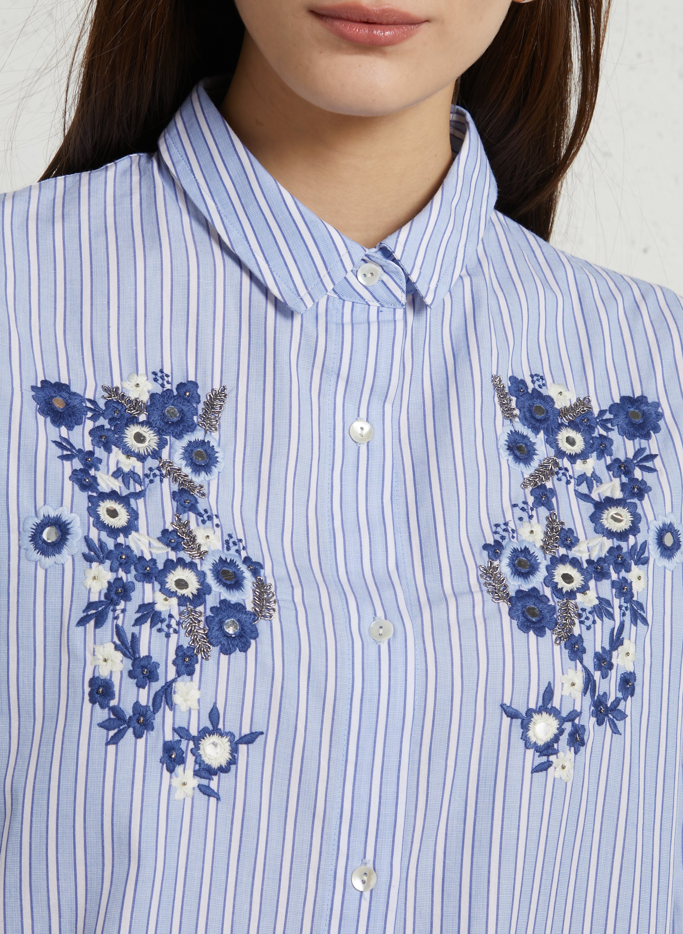 Long loose-fit cotton dress BELLA JONES Blue