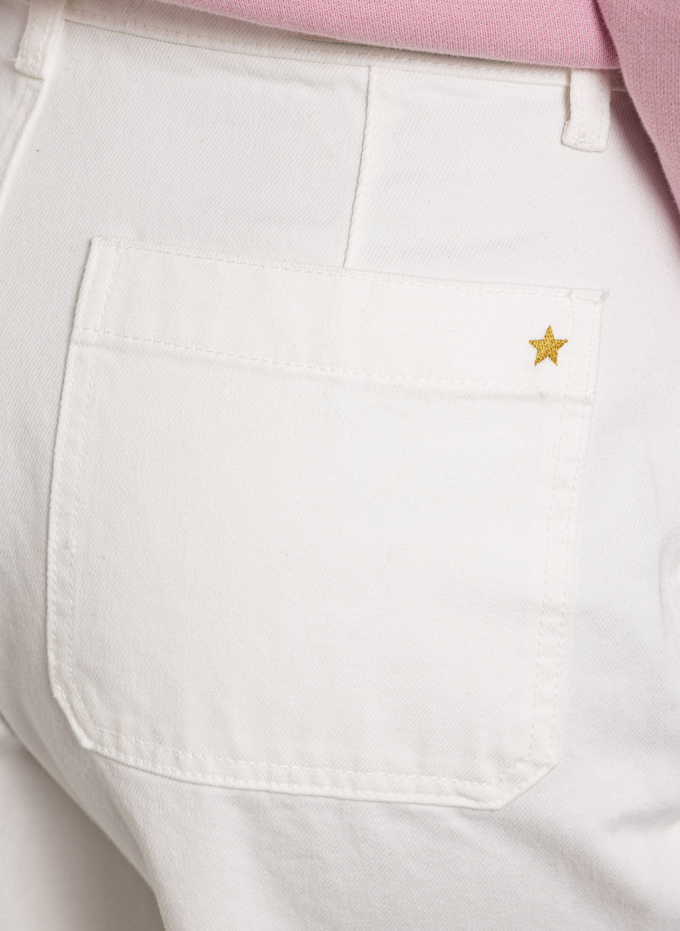 Gerende jeans met hoge taille LA PETITE ETOILE Wit