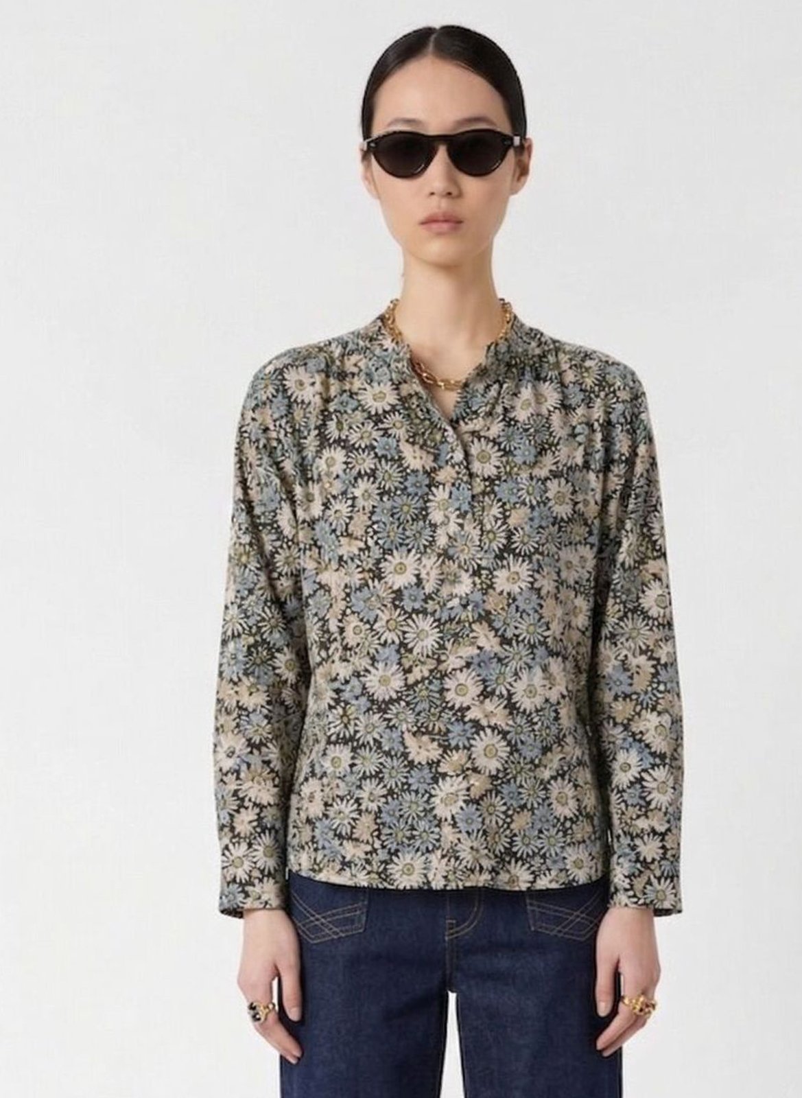 Bloes met bloemenprint GERARD DAREL Groen