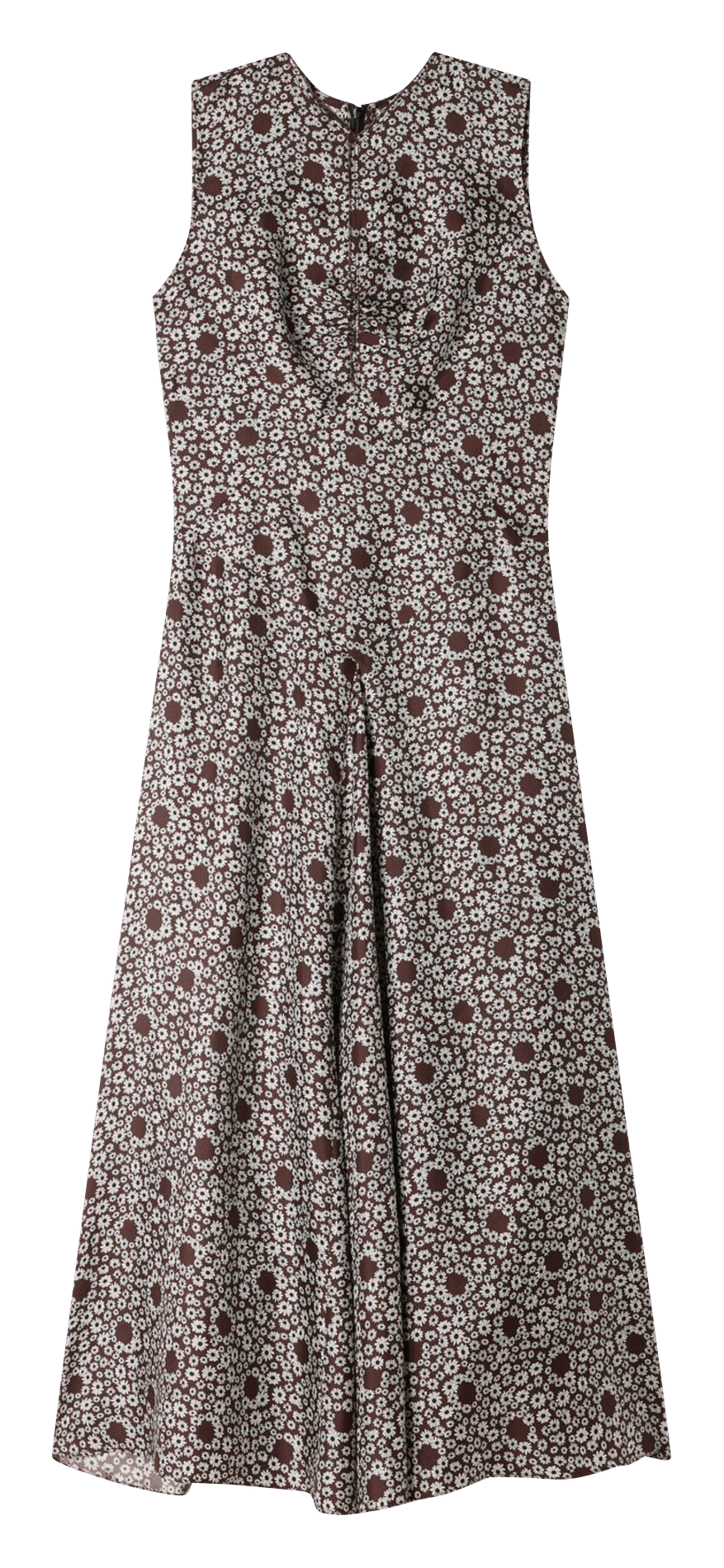 Sleeveless printed long dress SANDRO Brown