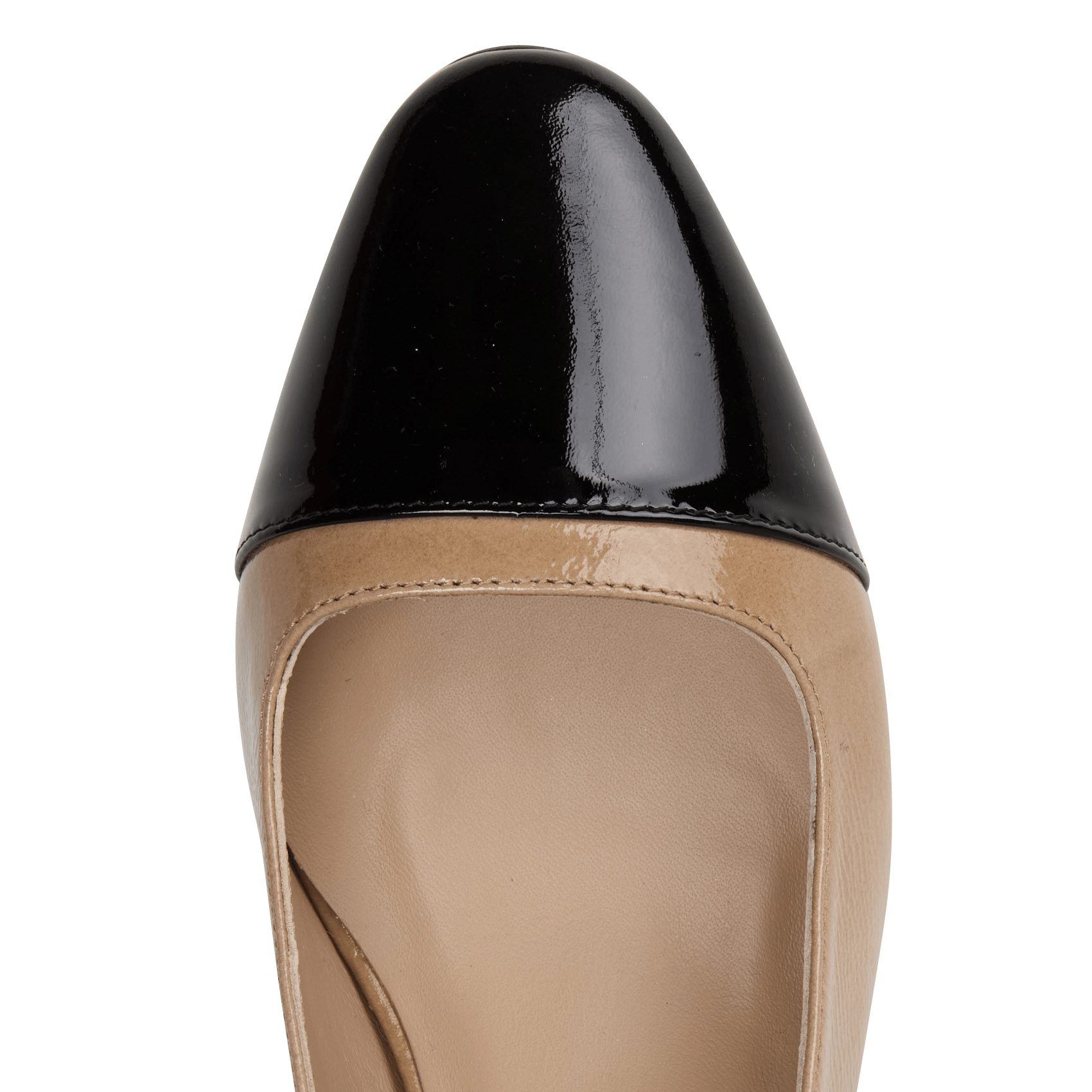 Riemchenschuhe aus Lackleder RIVECOUR Beige