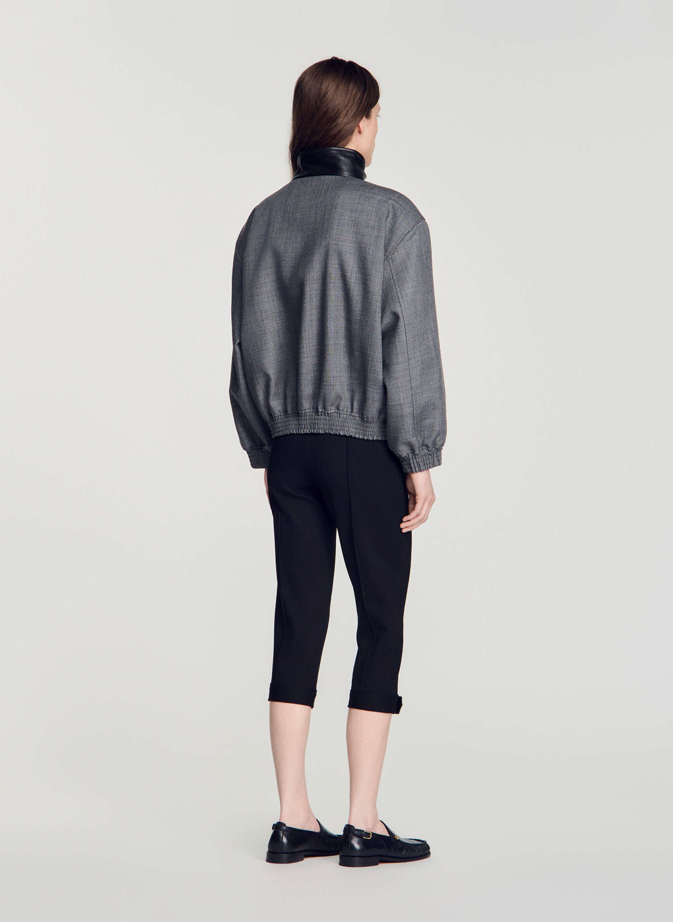 Oversized wollen jack SANDRO Grijs