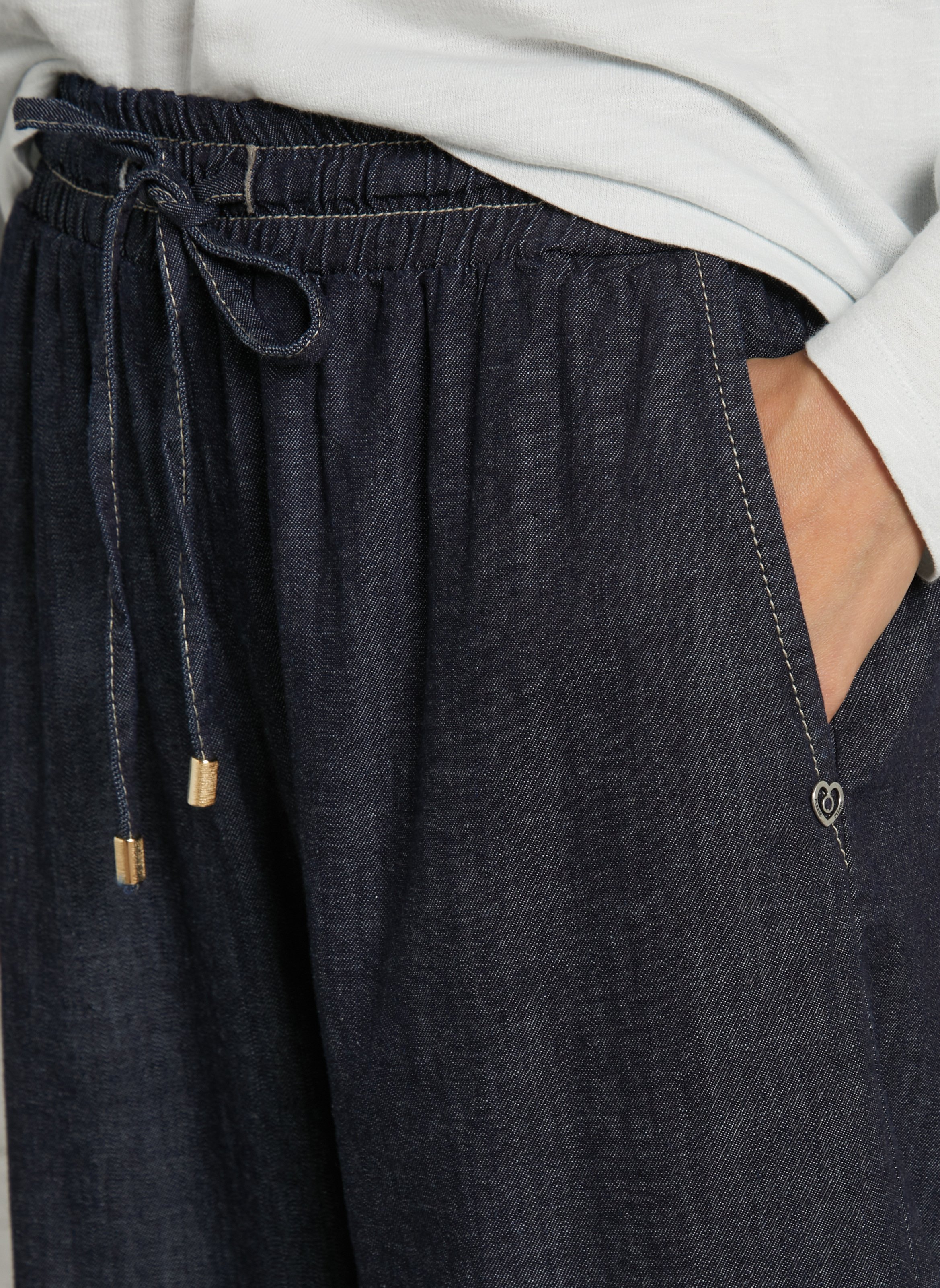Weit geschnittene Hose PLEASE Blau