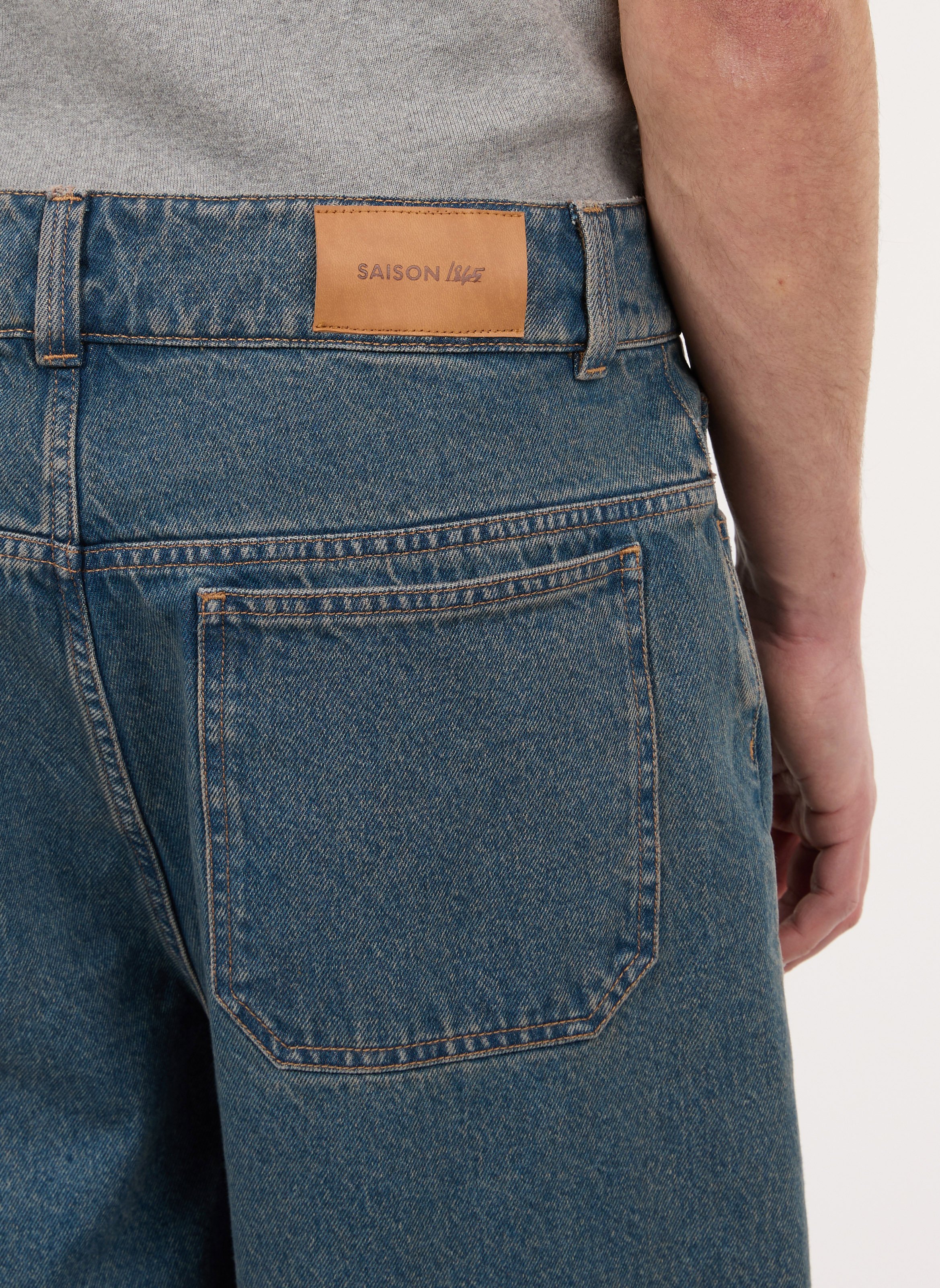 Csally - Gerade geschnittene Baumwollhose SAISON 1865 Blau