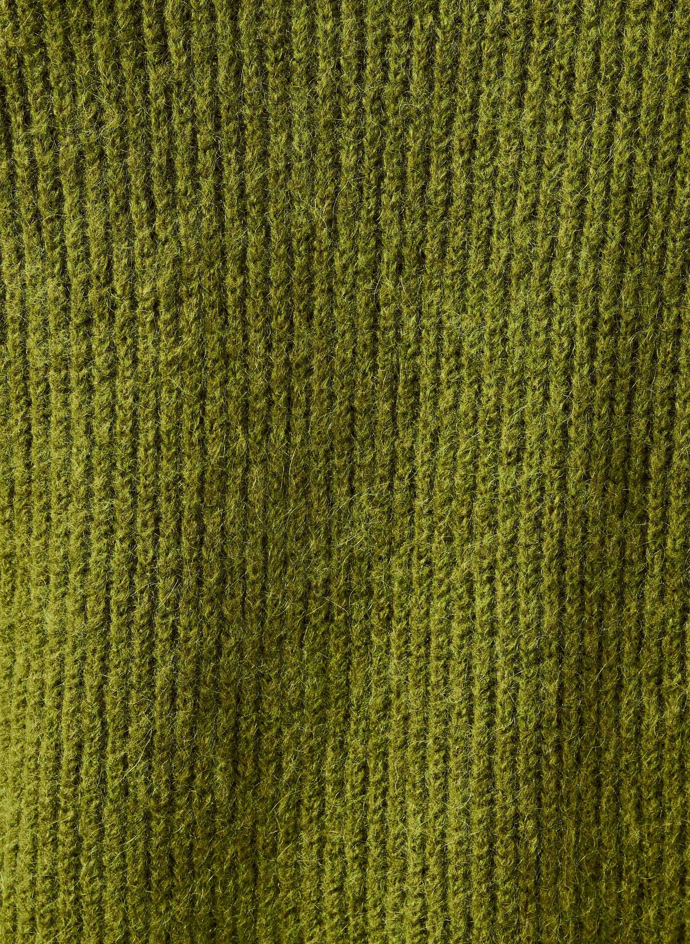 Gilet ample col rond en maille mélangée LA FEE MARABOUTEE Vert