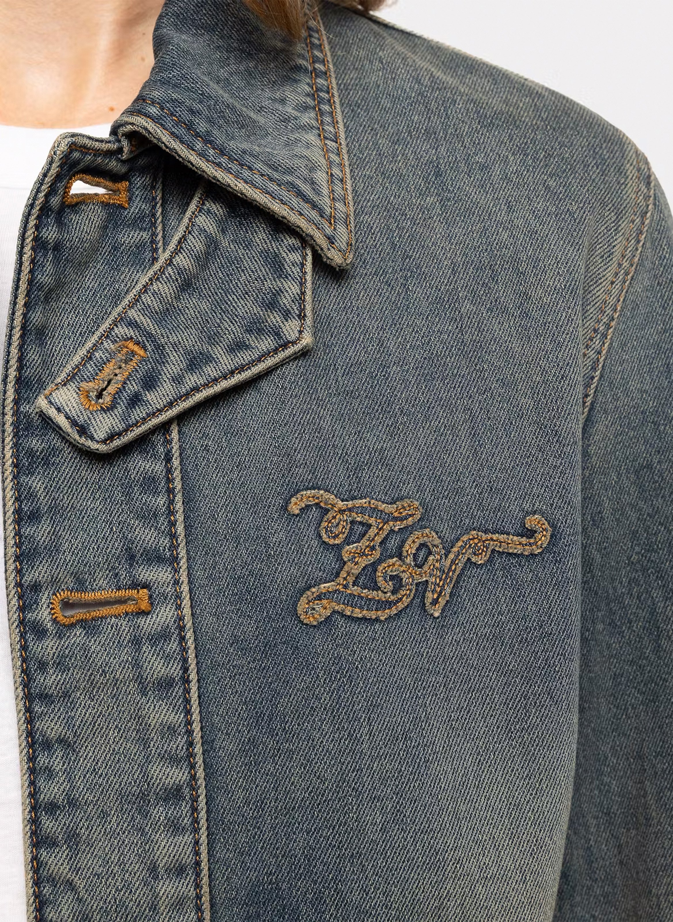 Veste en jean droite en coton ZADIG&VOLTAIRE Bleu