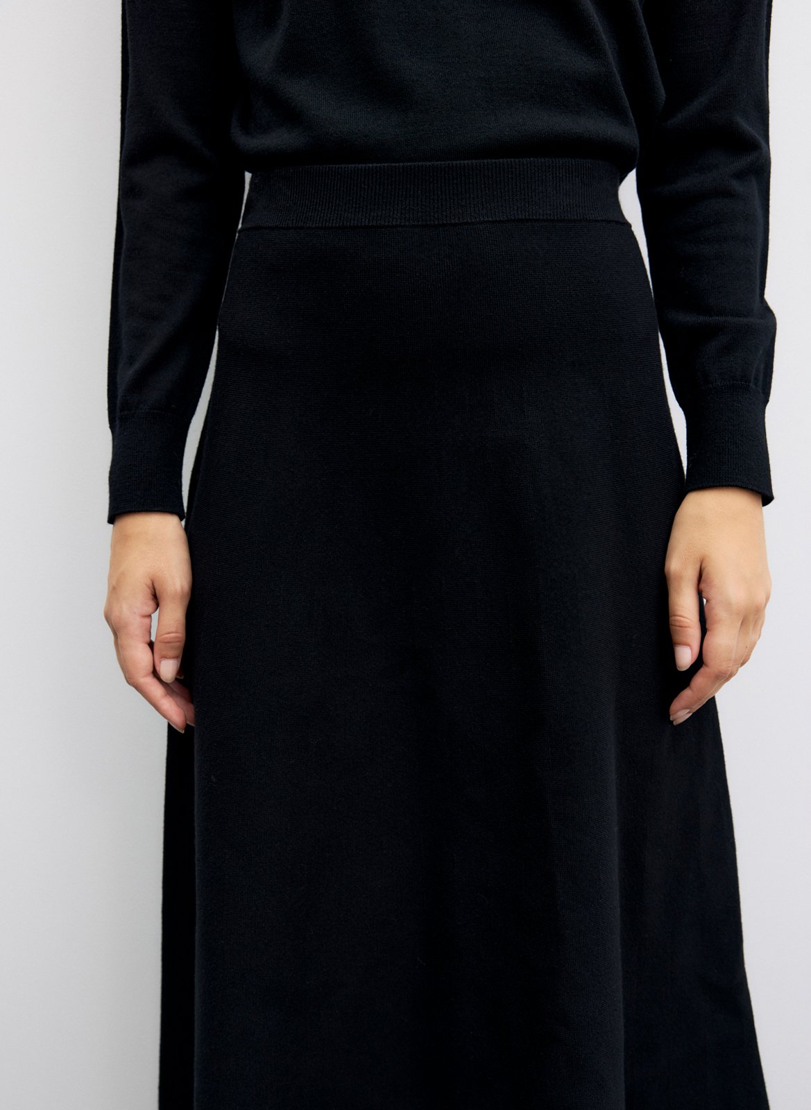 Long flared skirt GERARD DAREL Black