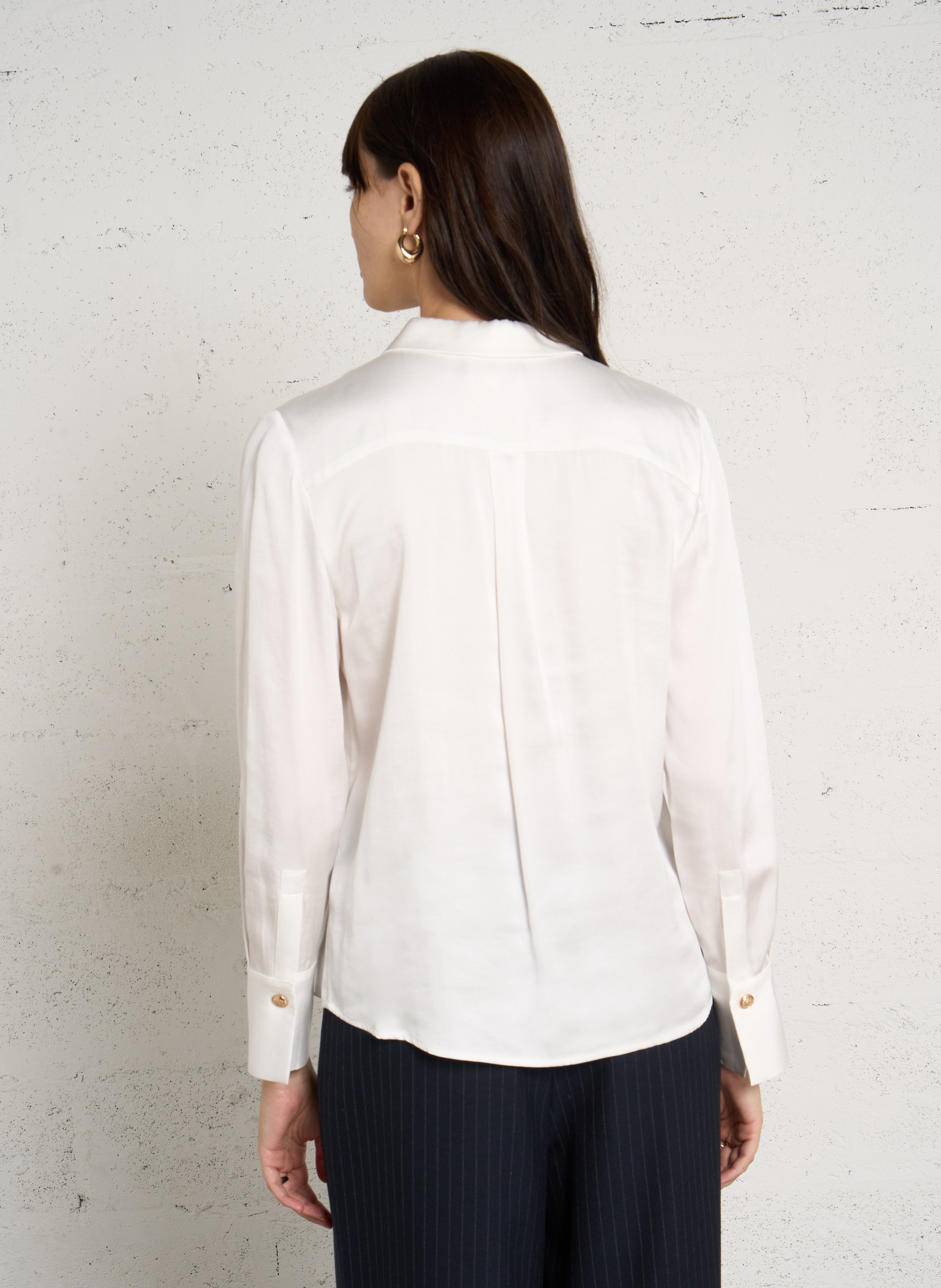 Chemisier droit col classique MAISON 123 Blanc