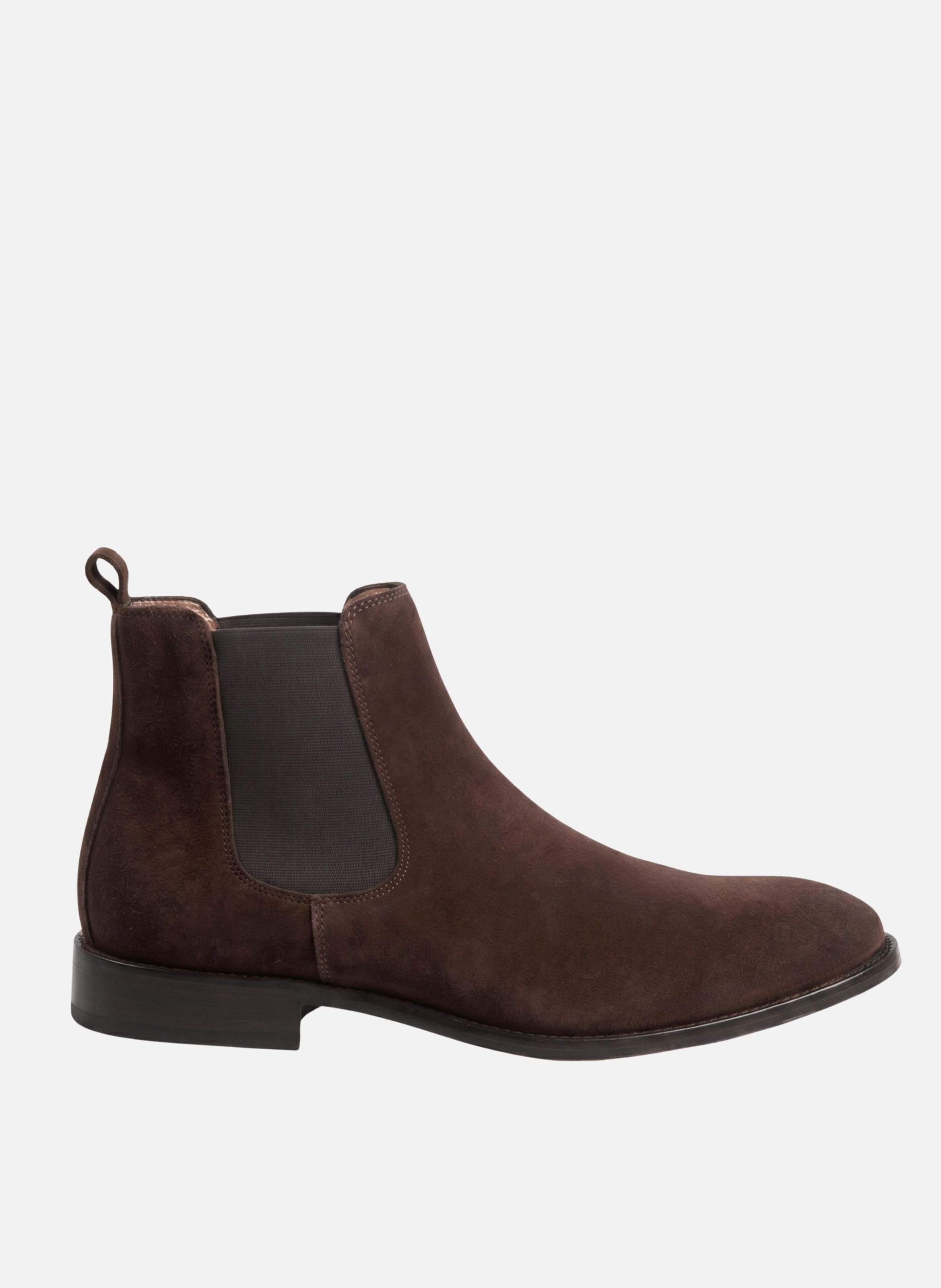 Chelsea boots martin cuir daim JULES & JENN Marron