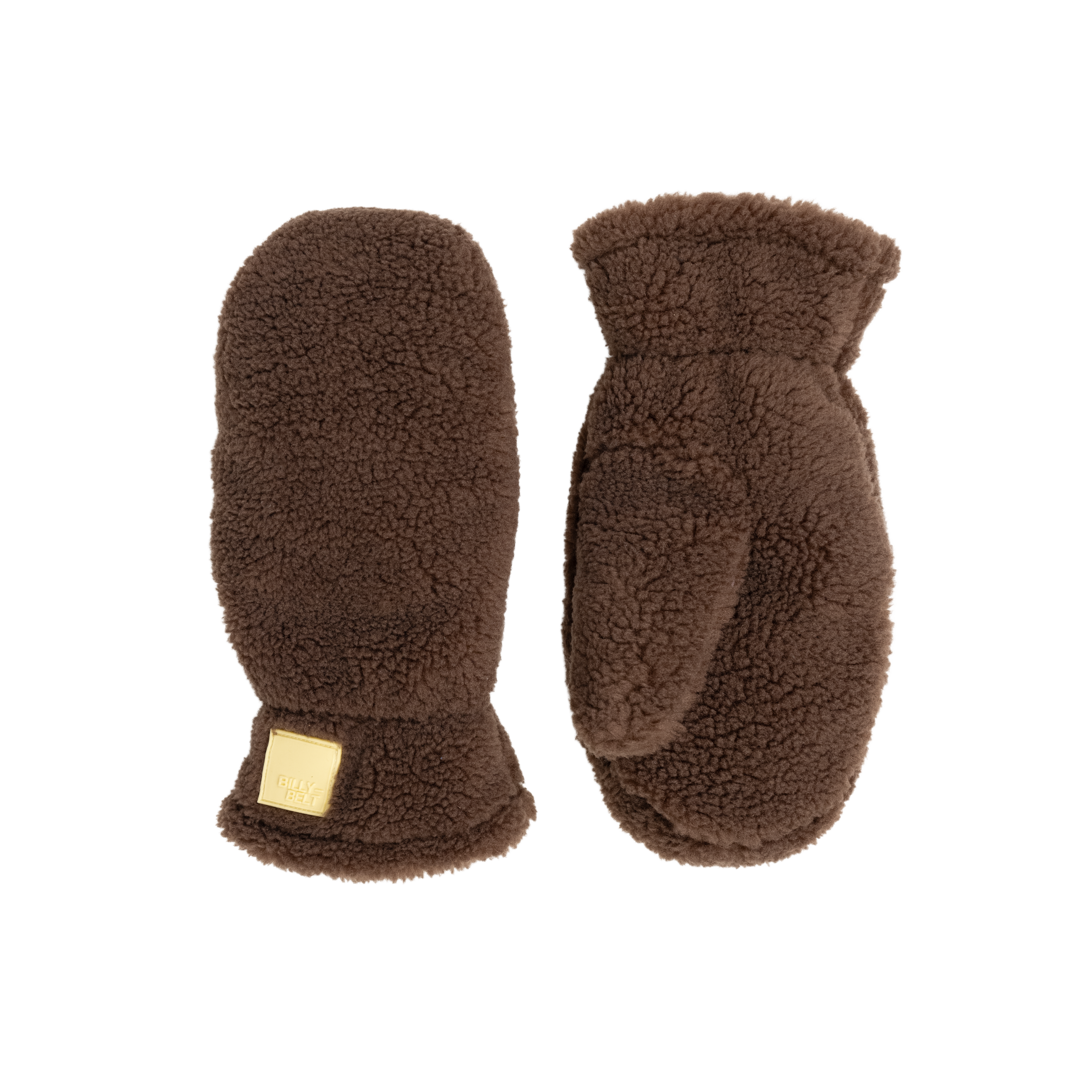Fleece sherpa mittens BILLYBELT Brown