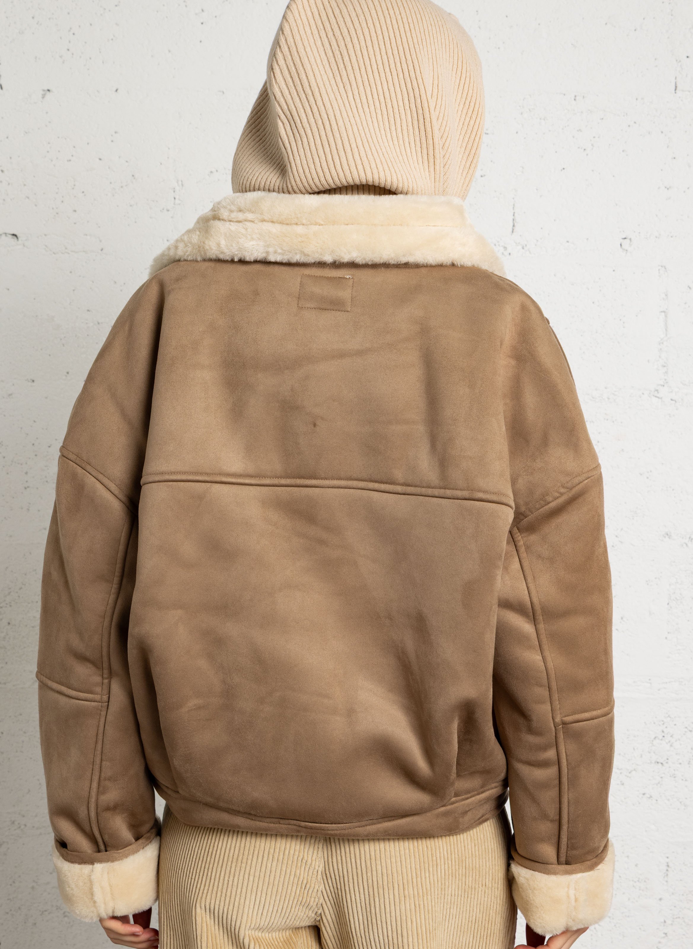Oversized coat with fur-effect collar LA PETITE ETOILE Brown