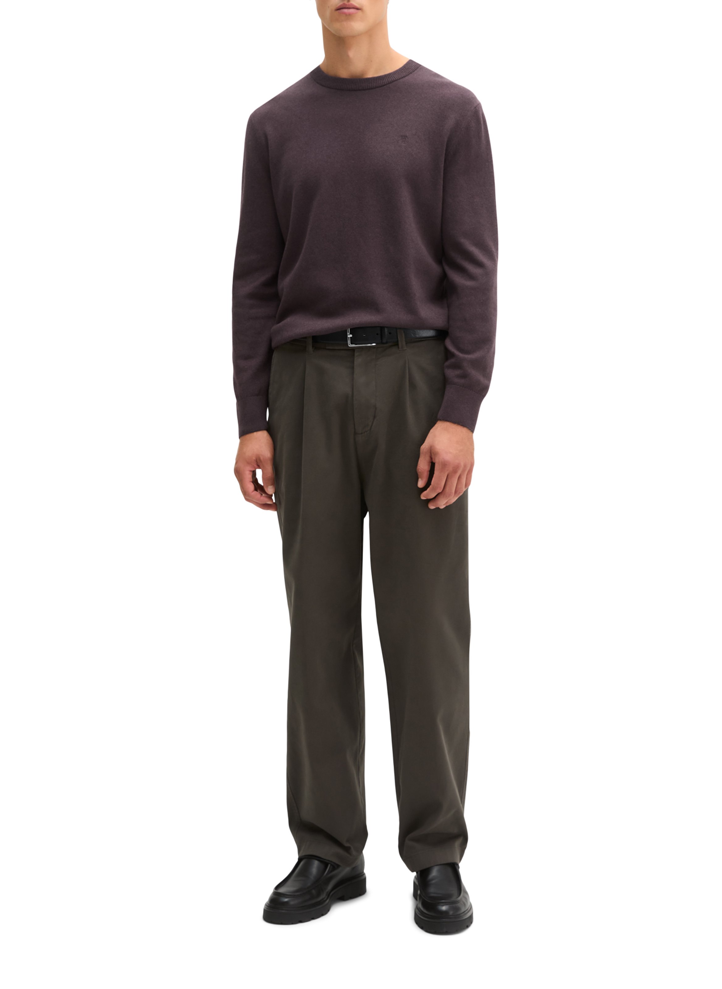 Pull col rond en coton mélangé MARC O'POLO Violet