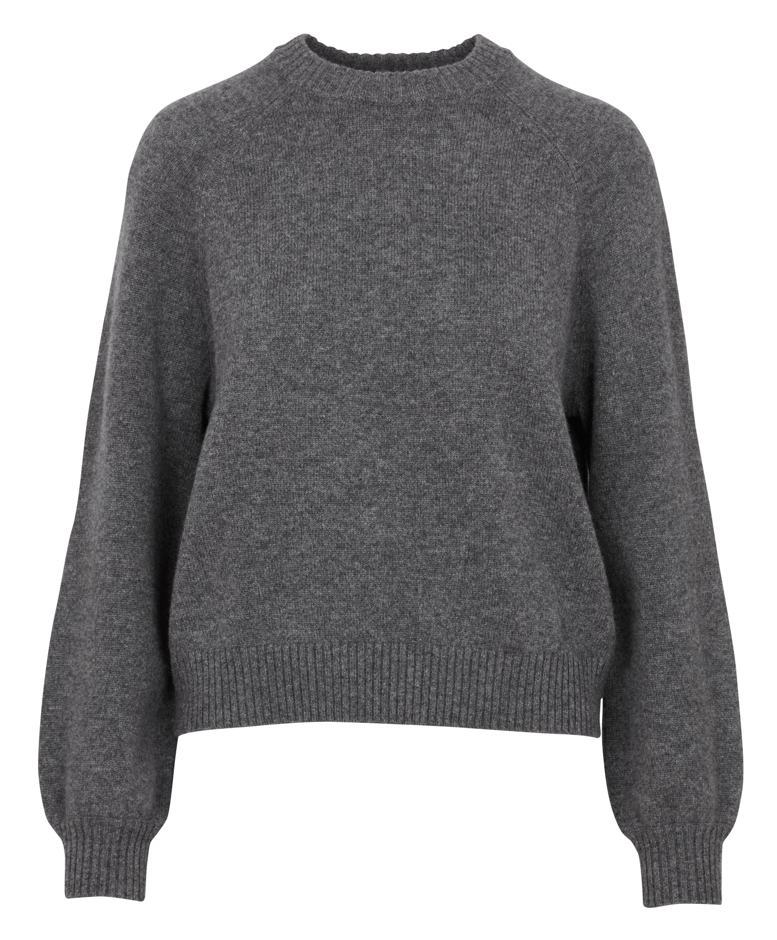Pull droit col rond en cachemire HIRCUS Argent
